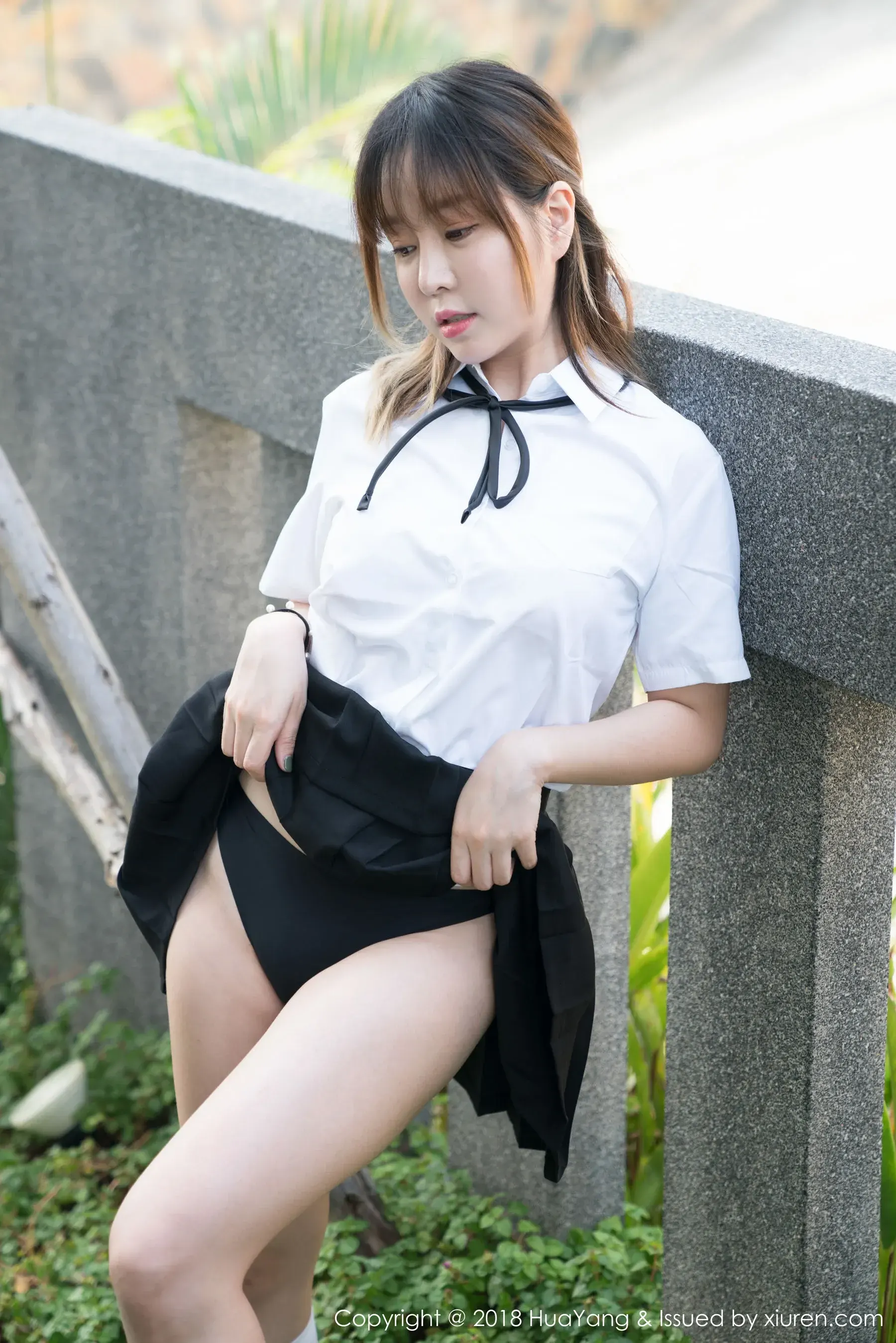  王雨纯/妮小妖《黑丝老师调教》 模特合集 花漾 Vol.048第11张
