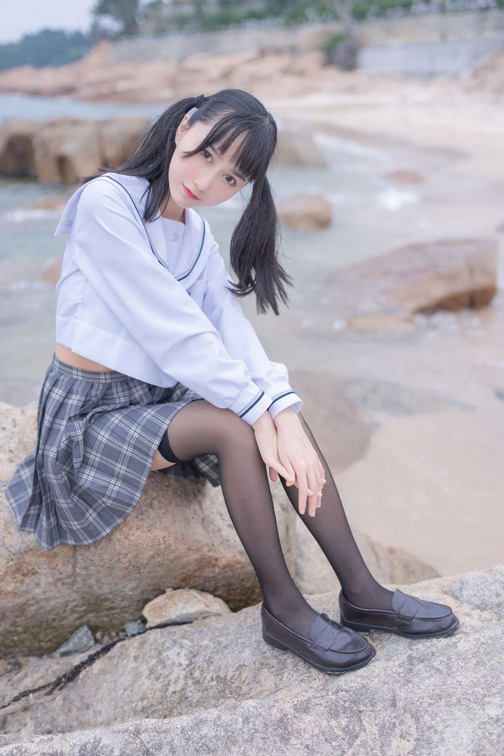 网荭Coser@木绵绵OwO 海边JK 在现浏览第4张