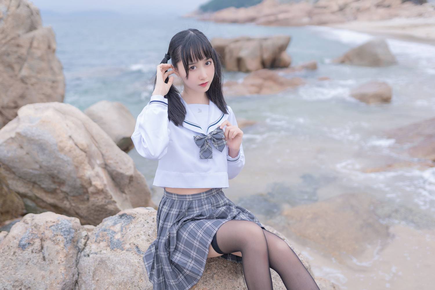 网荭Coser@木绵绵OwO 海边JK 在现浏览第8张