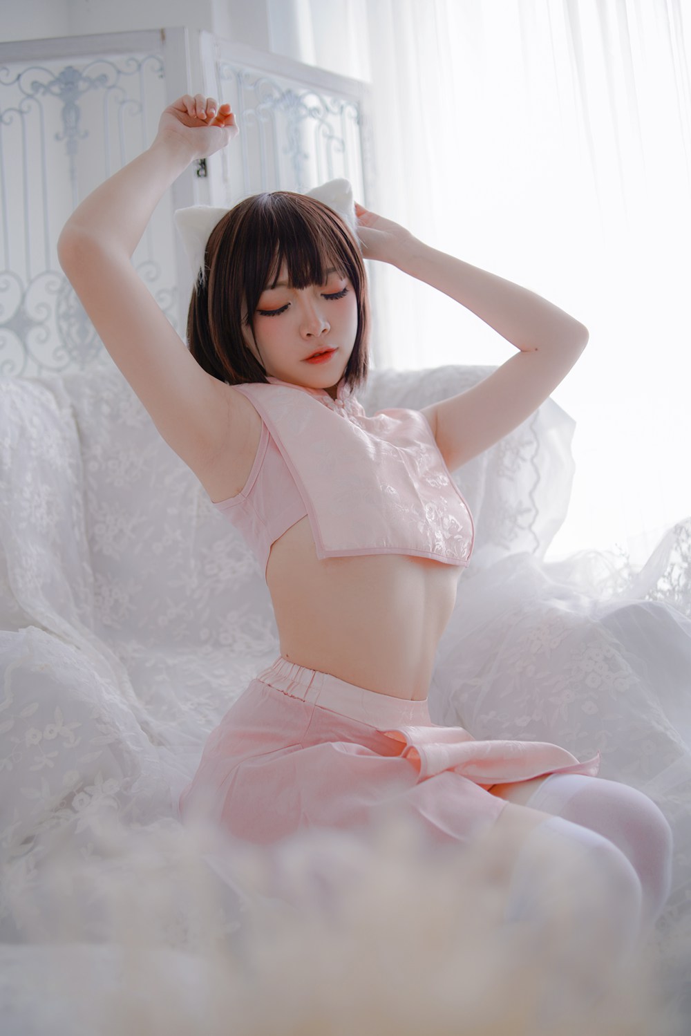 网荭Coser@二佐Nisa 粉旗袍 在现浏览第4张