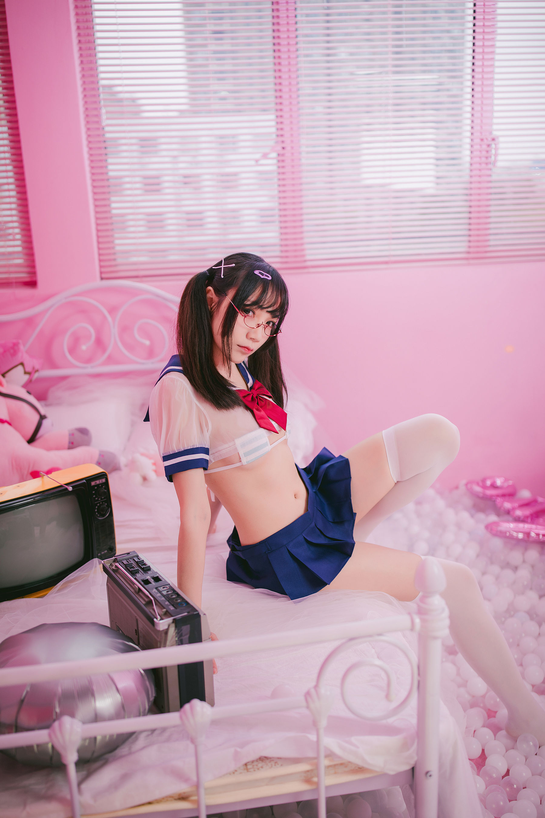 [网红COSER写真] 萝莉福利真央Mao - JK第3张