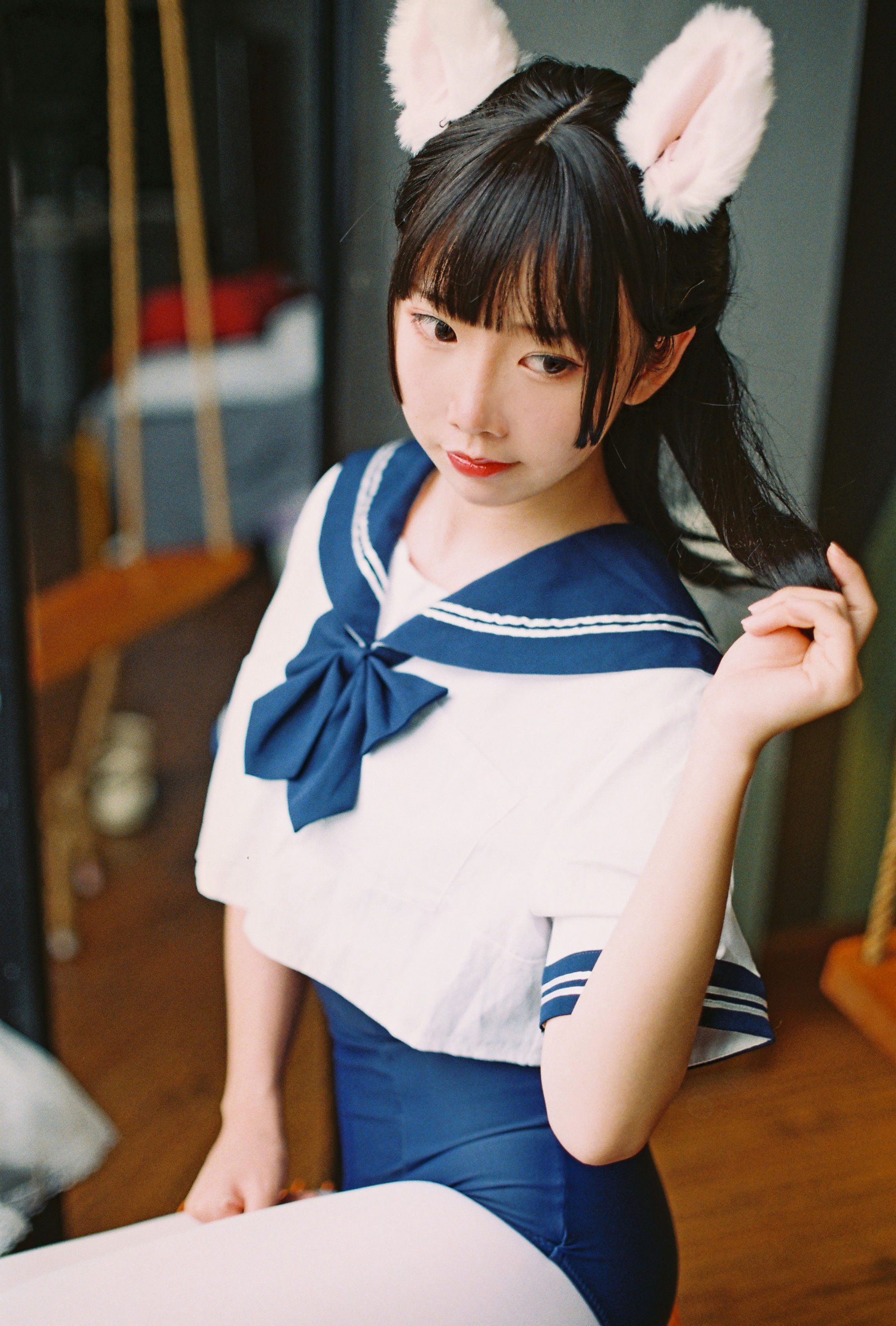 [COS福利] 可爱人气Coser面饼仙儿 - 水手服 死库水第13张