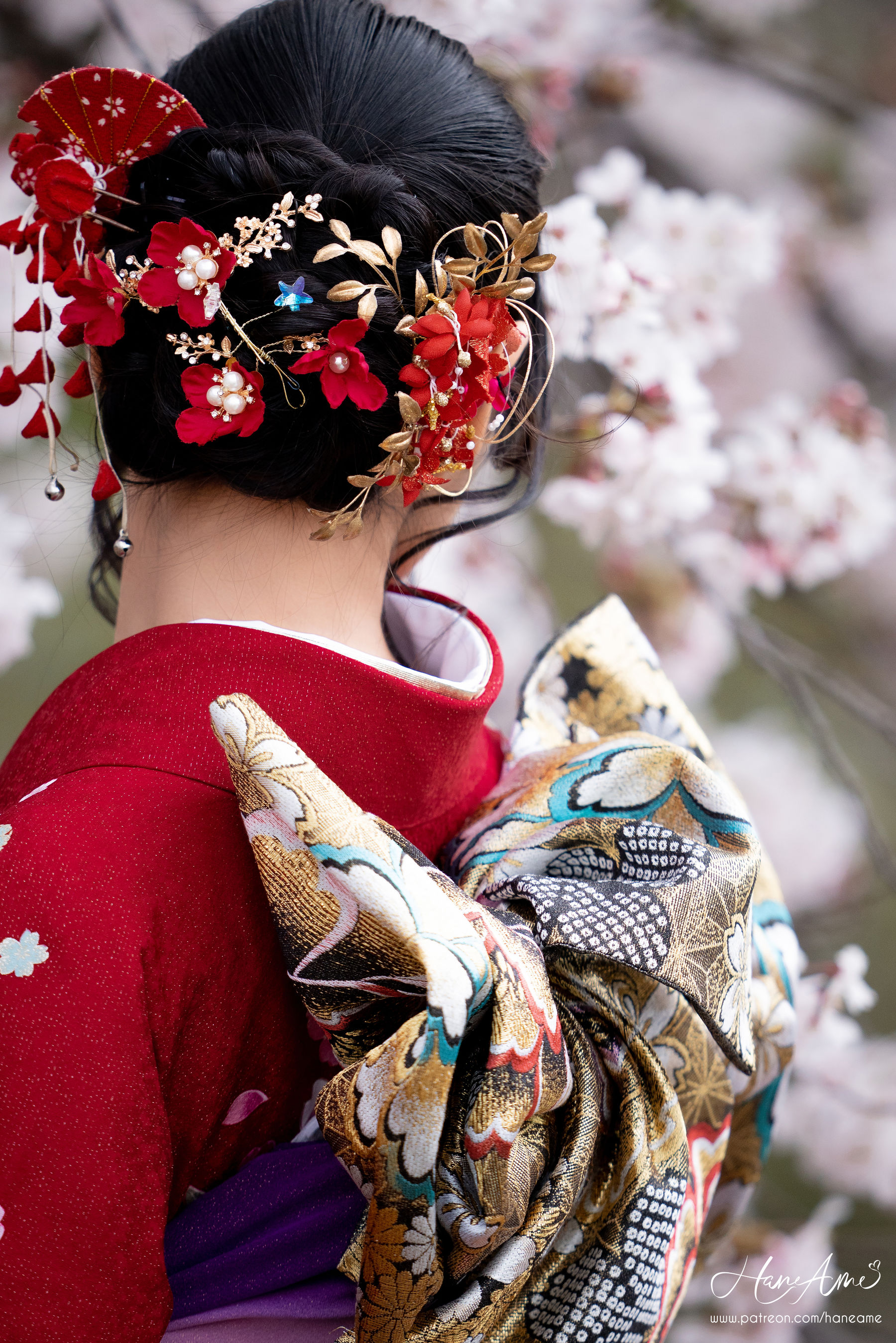 [COS福利] Hane Ame 雨波 - 赤紅和服第2张