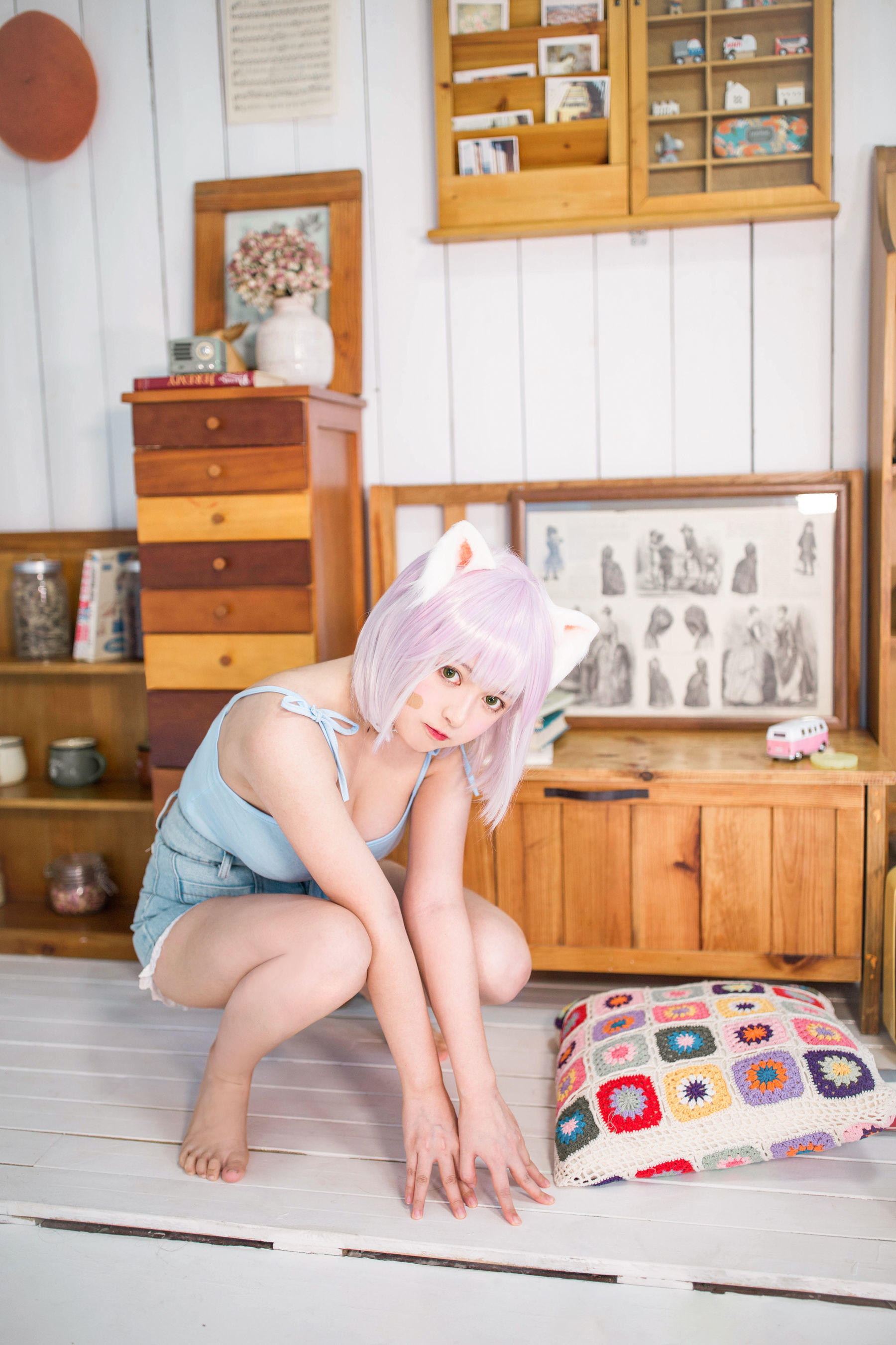 [网红COSER] 大眼萌妹黑猫猫OvO - 养猫小课堂第12张