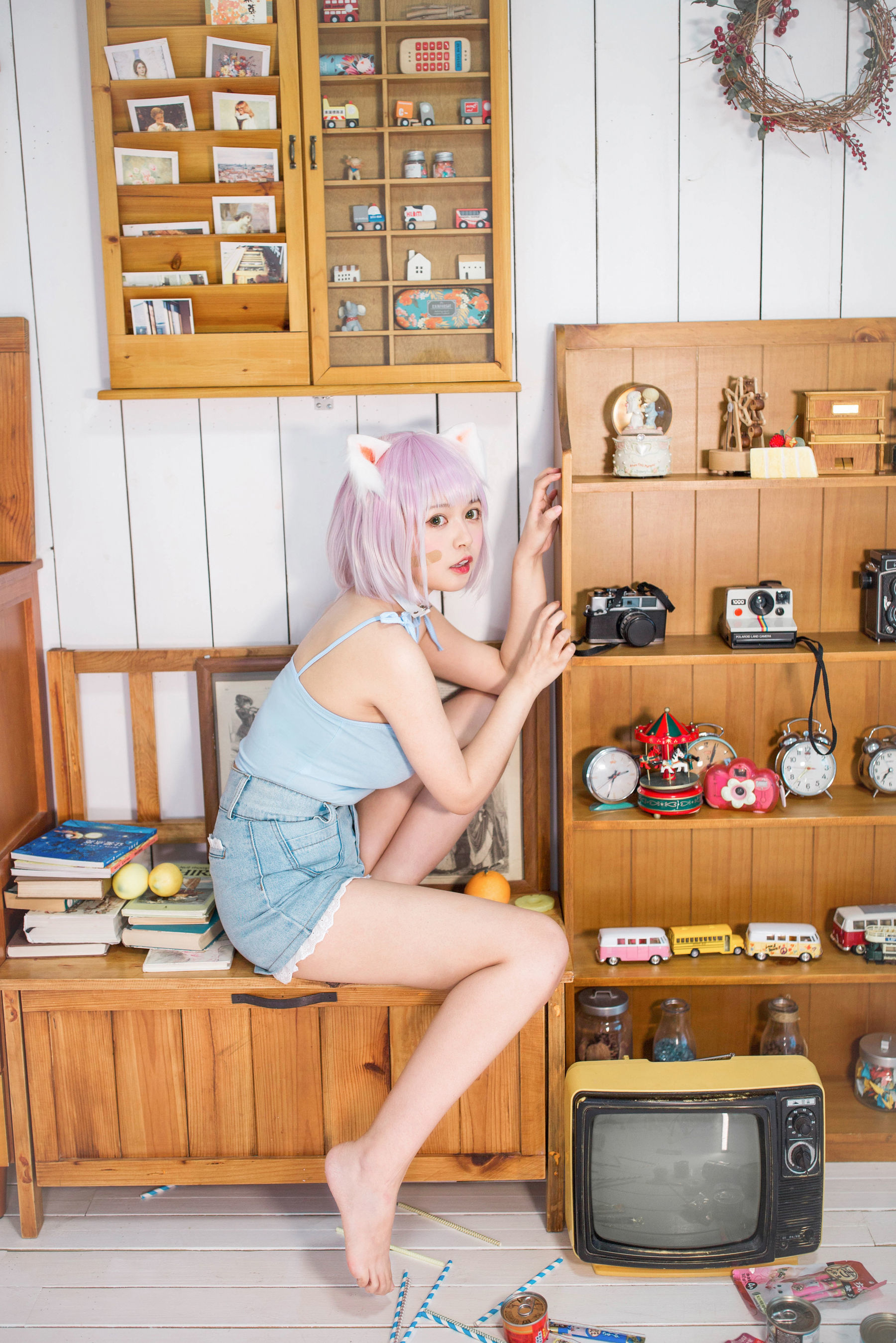[网红COSER] 大眼萌妹黑猫猫OvO - 养猫小课堂第5张