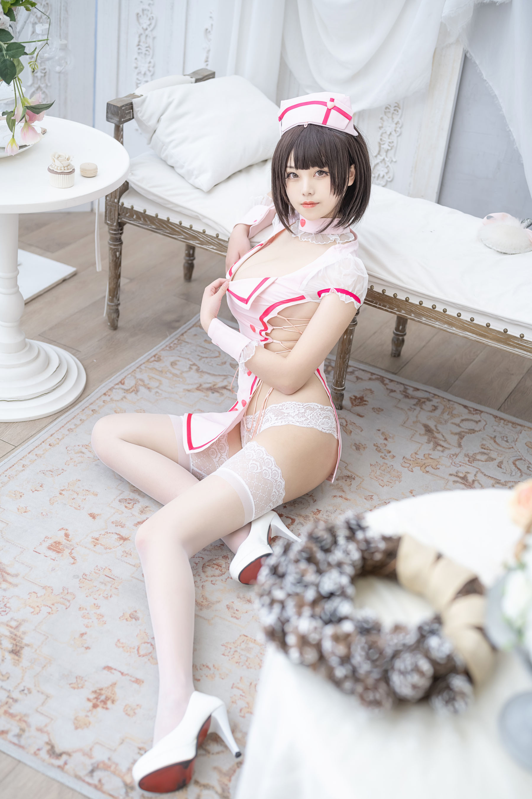 [福利COS] 萌系小姐姐蜜汁猫裘 - 小护士第17张