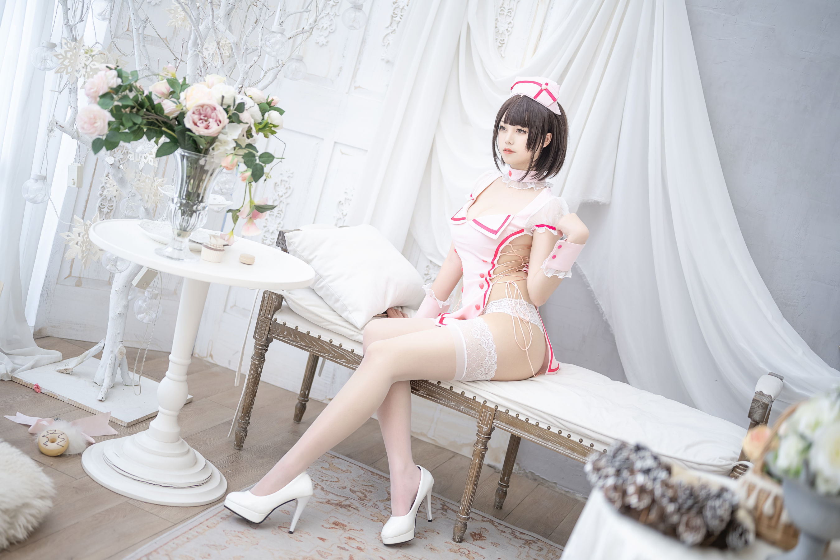 [福利COS] 萌系小姐姐蜜汁猫裘 - 小护士第15张