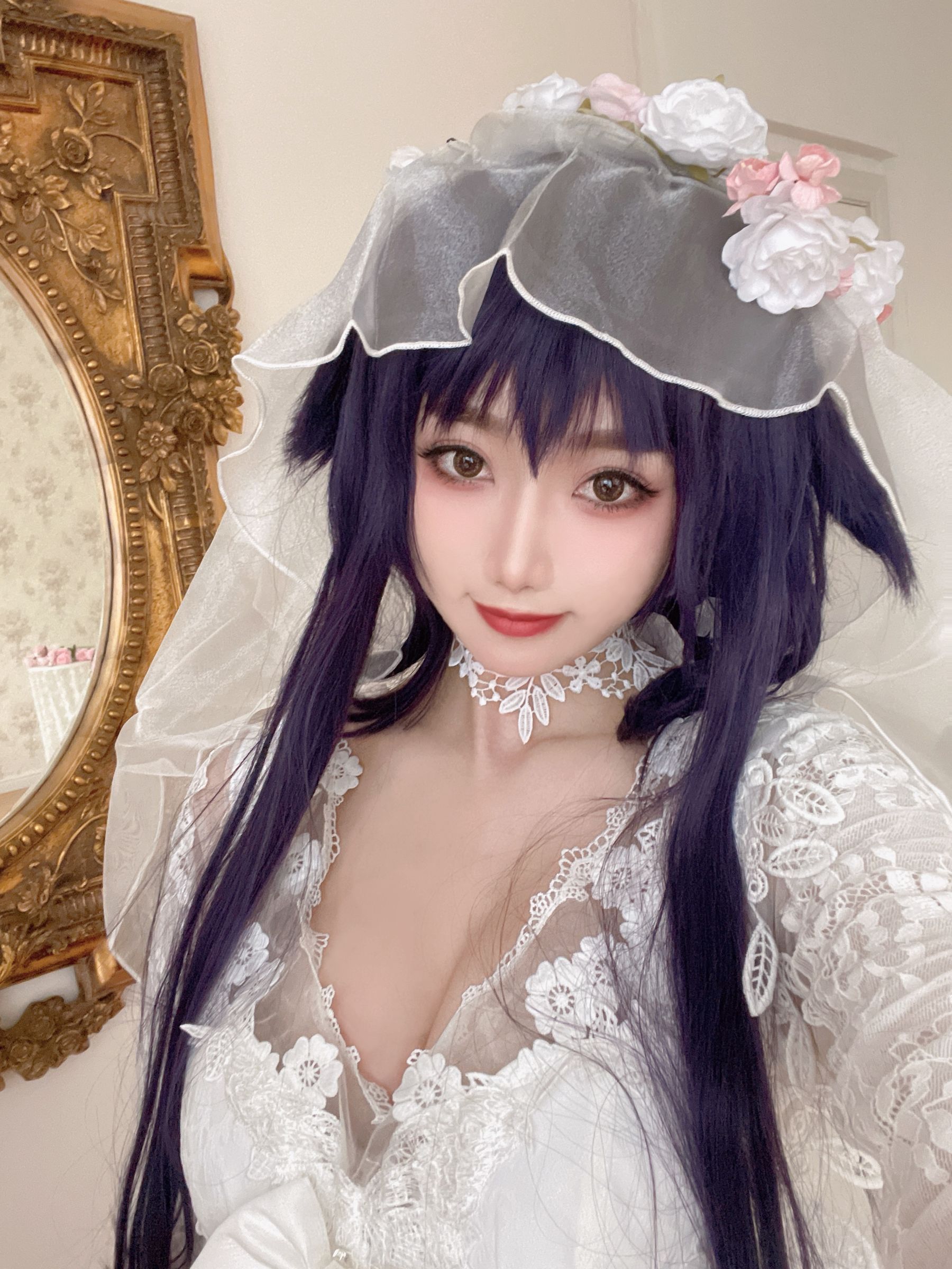 [福利COS] 白嫩美少女鬼畜瑶 - 婚纱第14张
