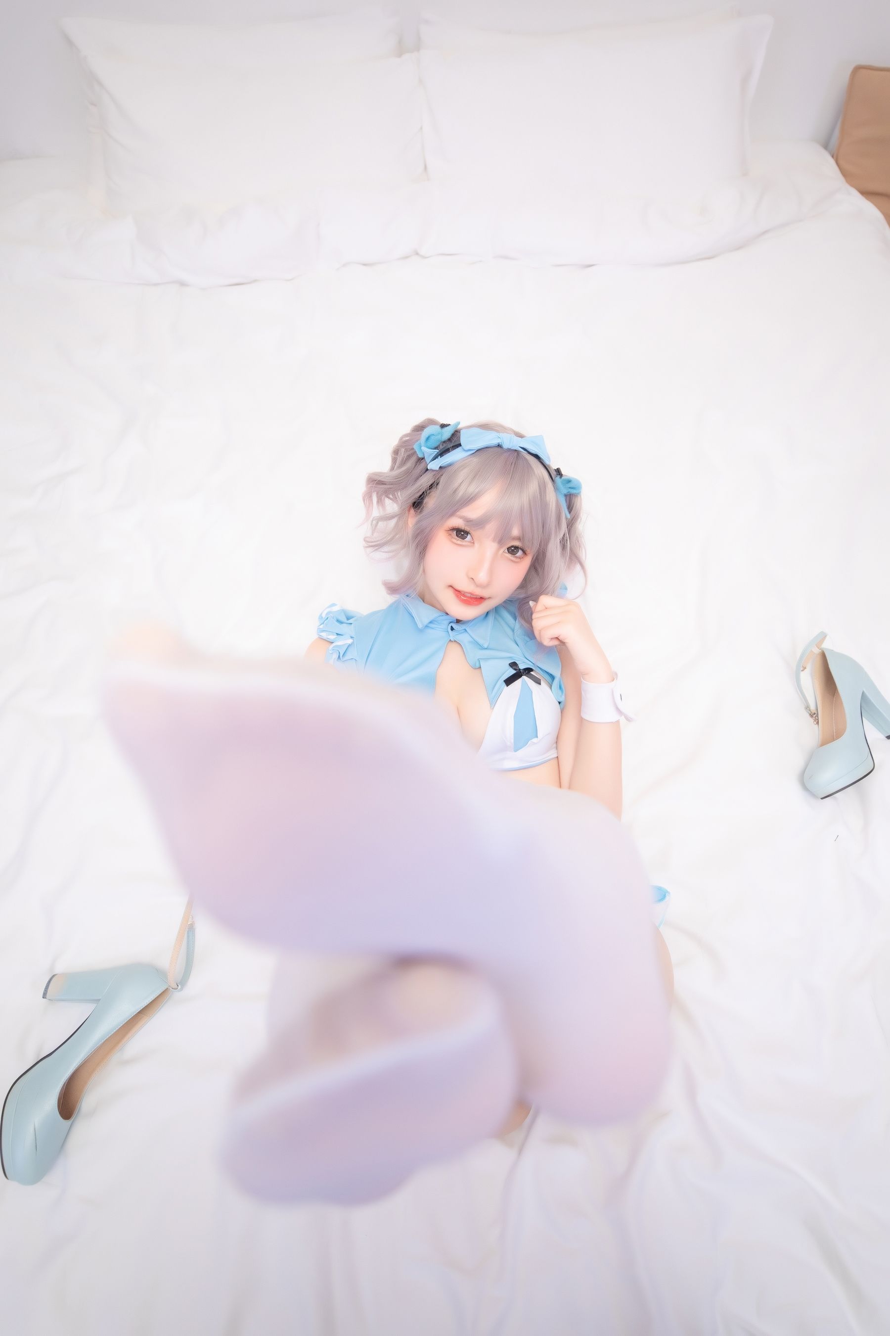 [福利COS] 神楽坂真冬 蓝调女仆第25张