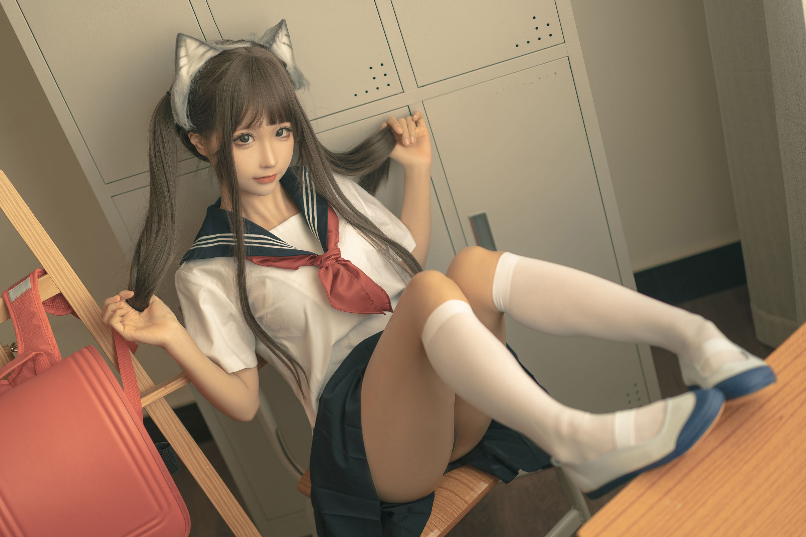 [福利COS] 动漫博主蠢沫沫 - 放学后第2张