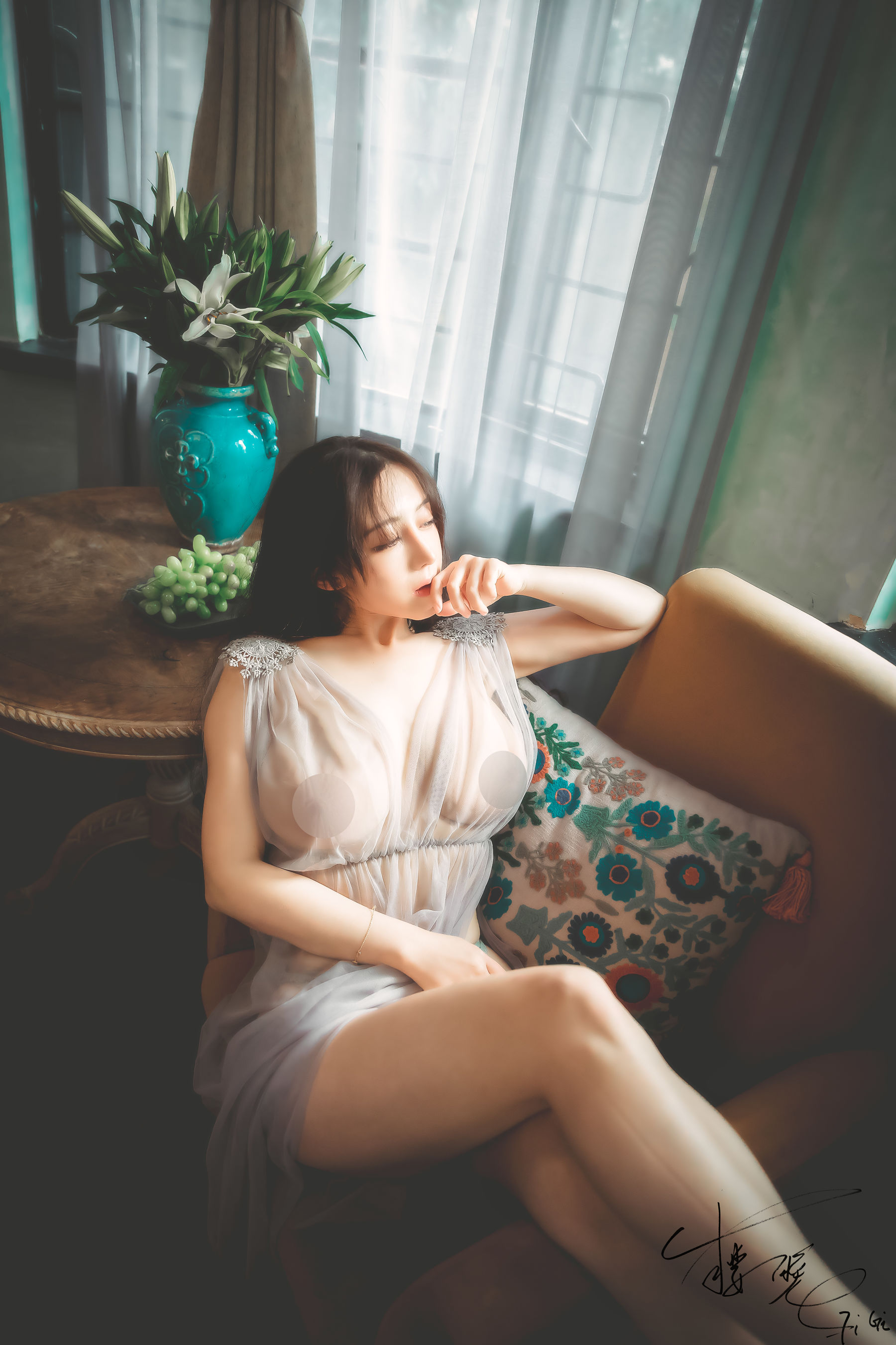 [网红COS] 网络红人樱晚gigi - 薄纱第4张