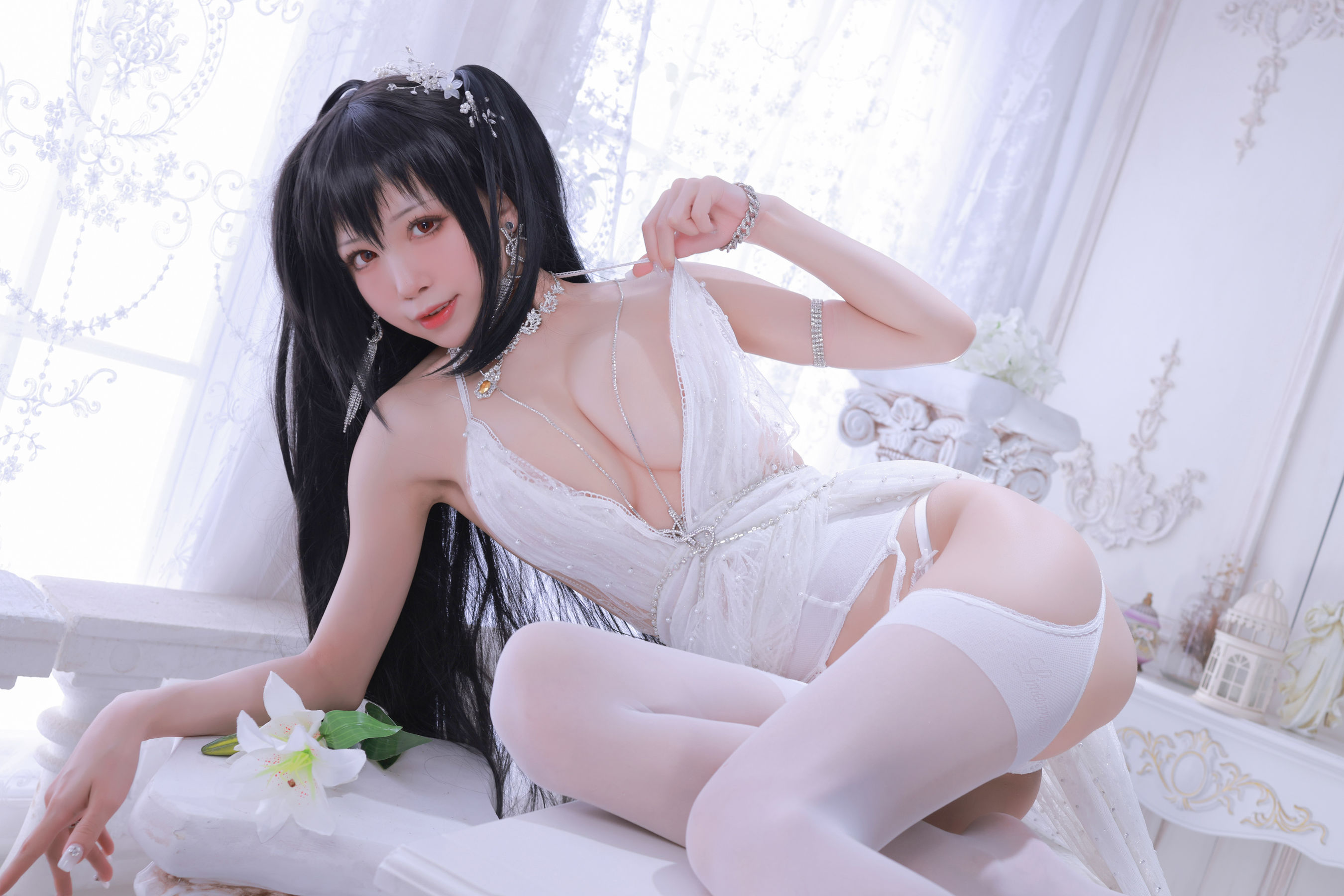 [网红COS] 动漫博主水淼aqua - 大凤婚纱第19张