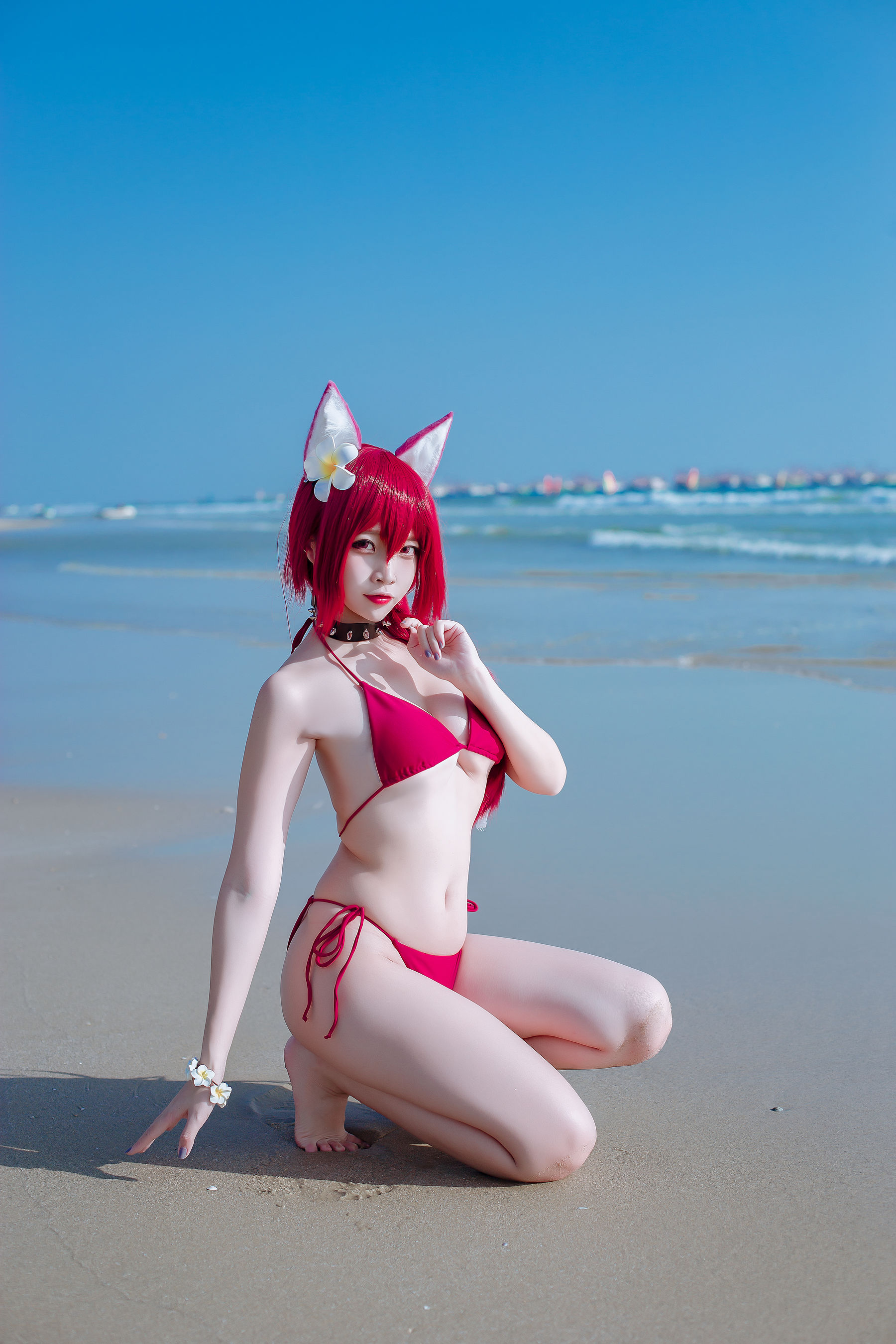 [福利COS] 人气Coser二佐Nisa - 碧蓝 千代田泳装第3张