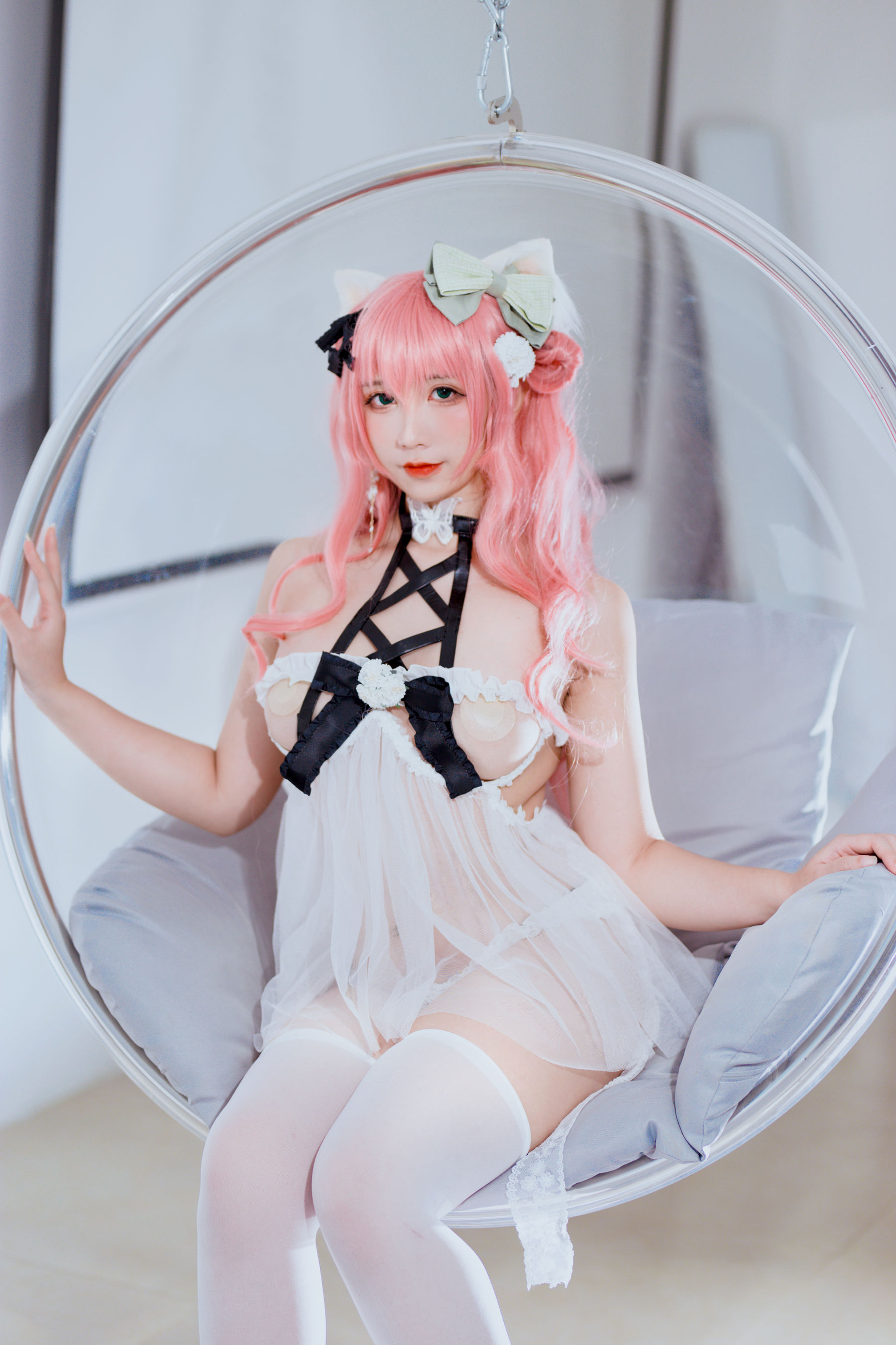 [福利COS] 动漫博主九曲Jean - 粉发妹妹第1张