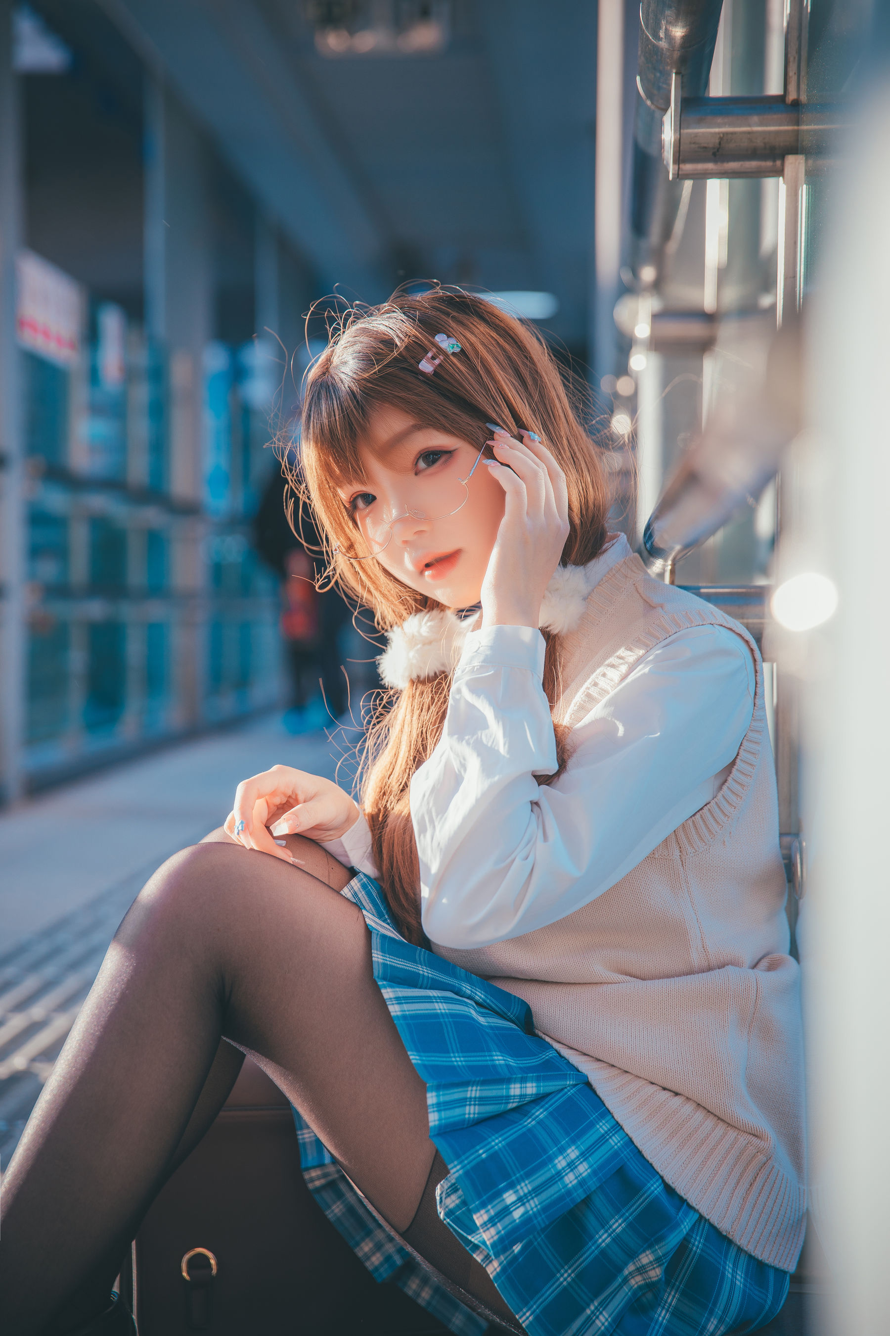 [福利COS] 动漫博主雪晴Astra - JK夕阳第9张