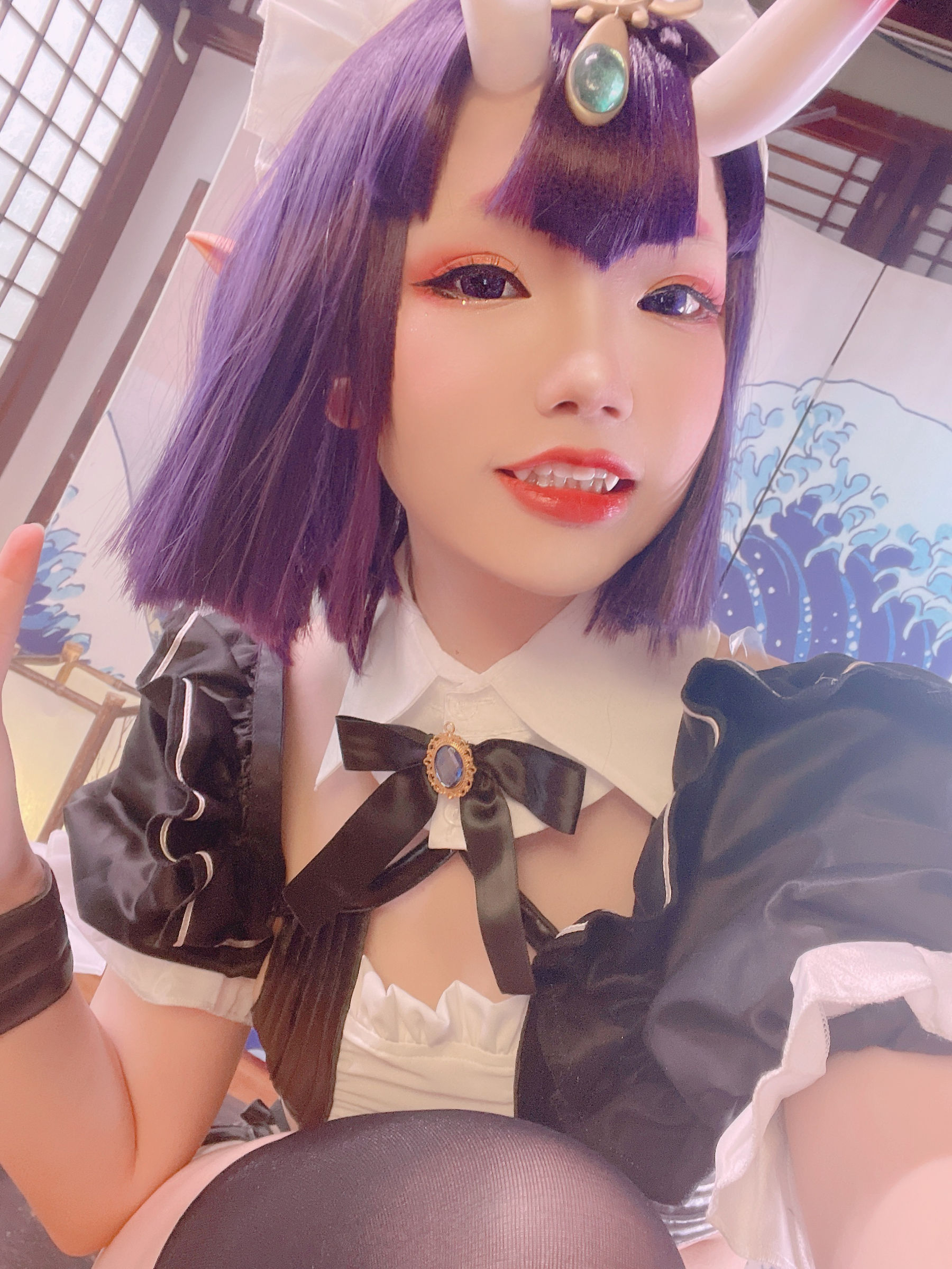 [福利COS] 动漫博主雪晴Astra - 酒吞童子 女仆第22张