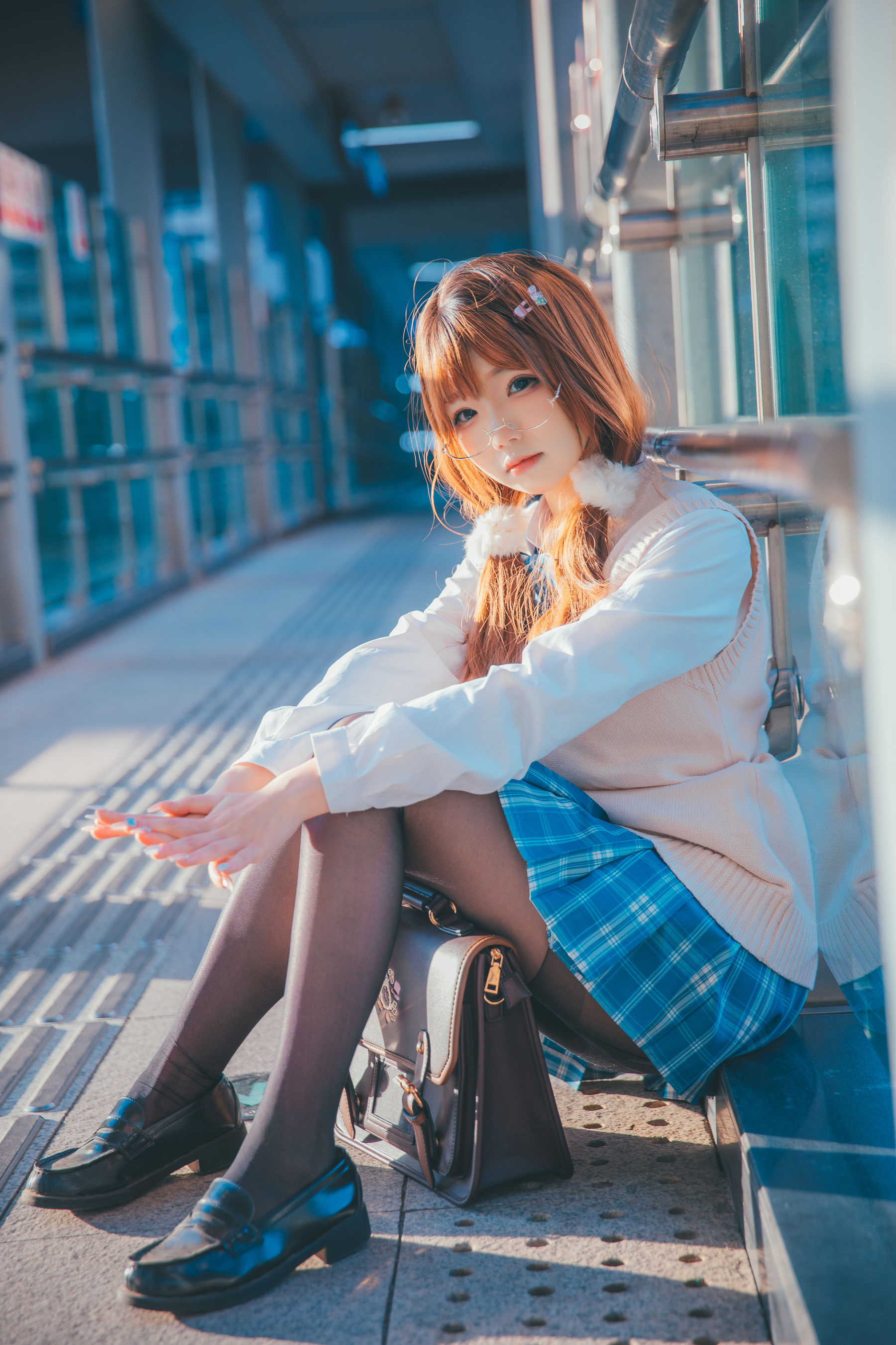 [福利COS] 动漫博主雪晴Astra - JK夕阳第9张