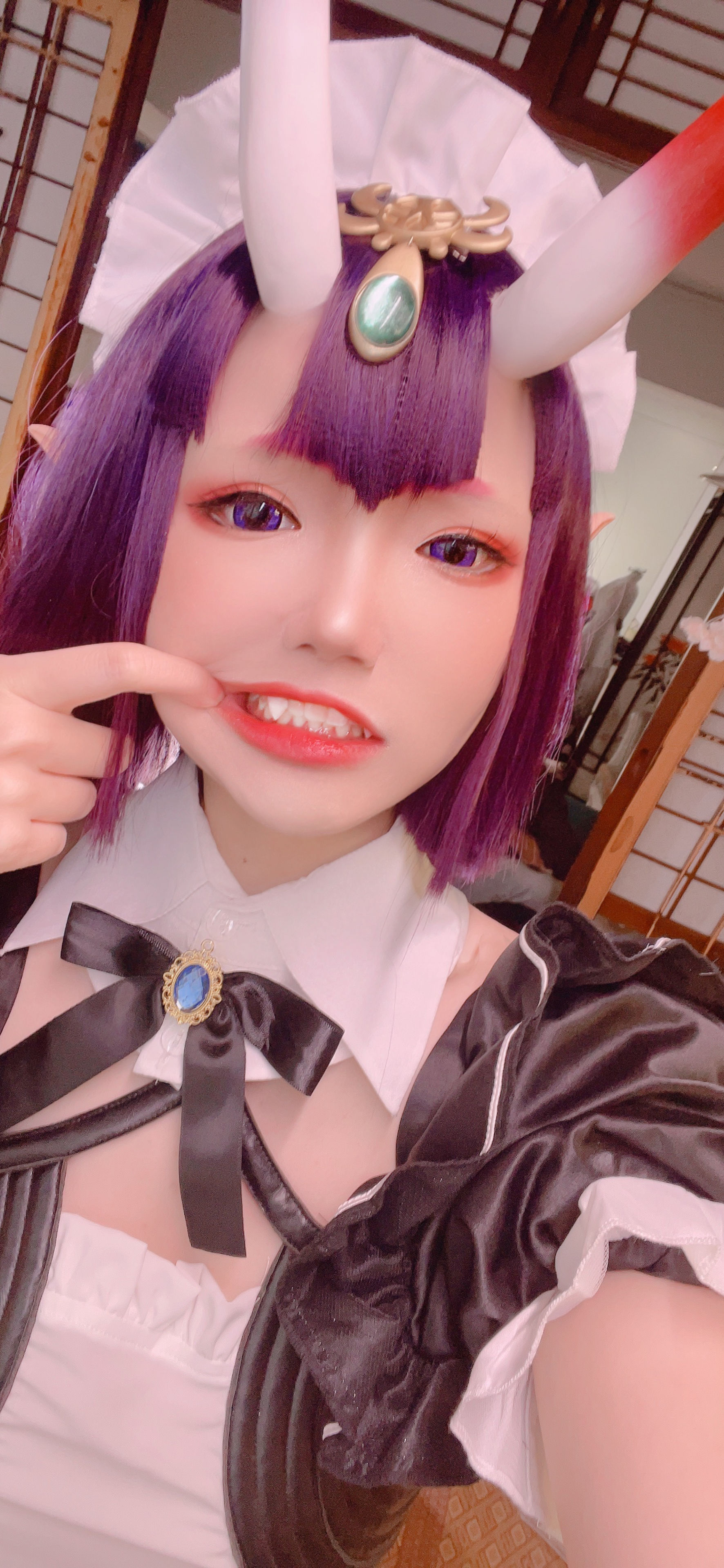 [福利COS] 动漫博主雪晴Astra - 酒吞童子 女仆第20张