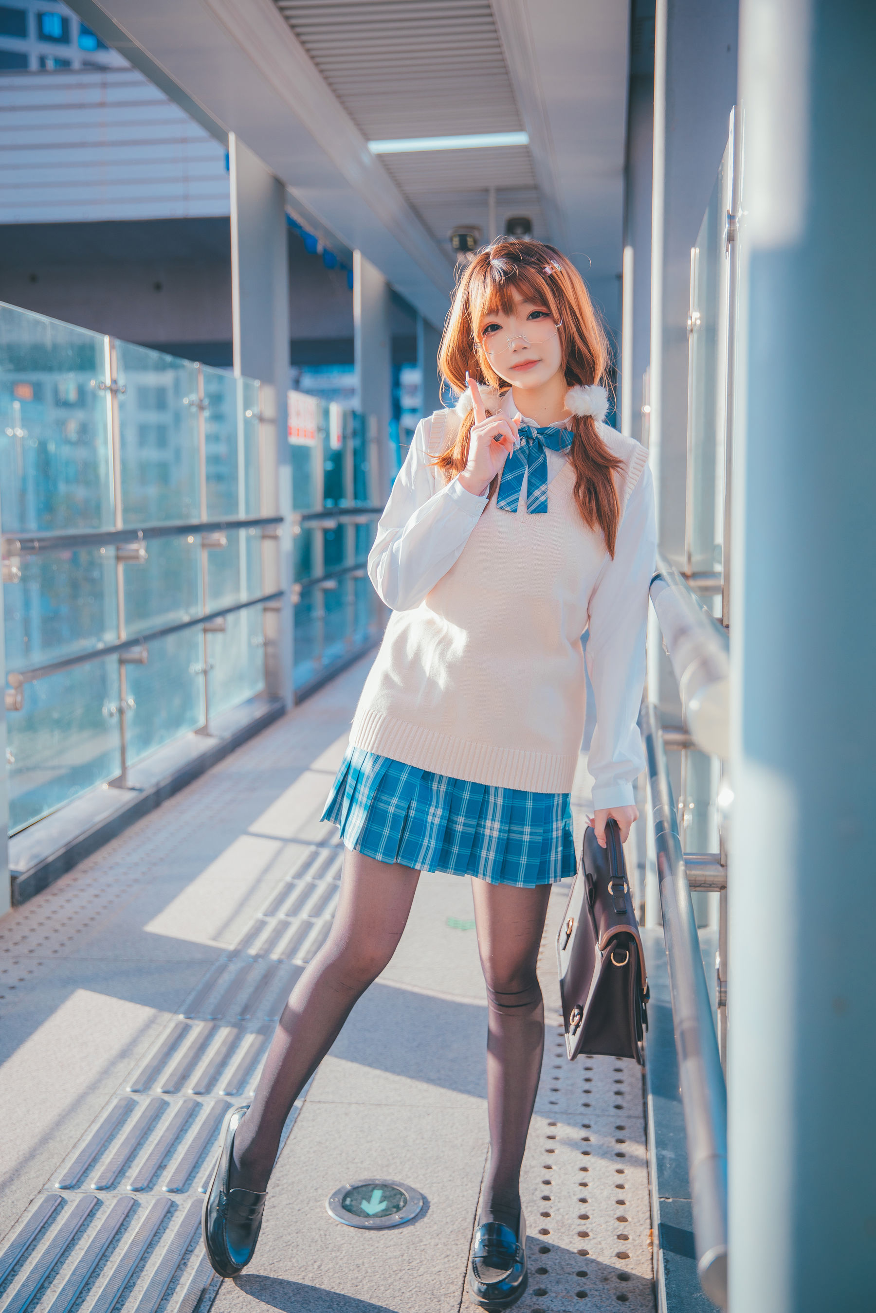 [福利COS] 动漫博主雪晴Astra - JK夕阳第10张