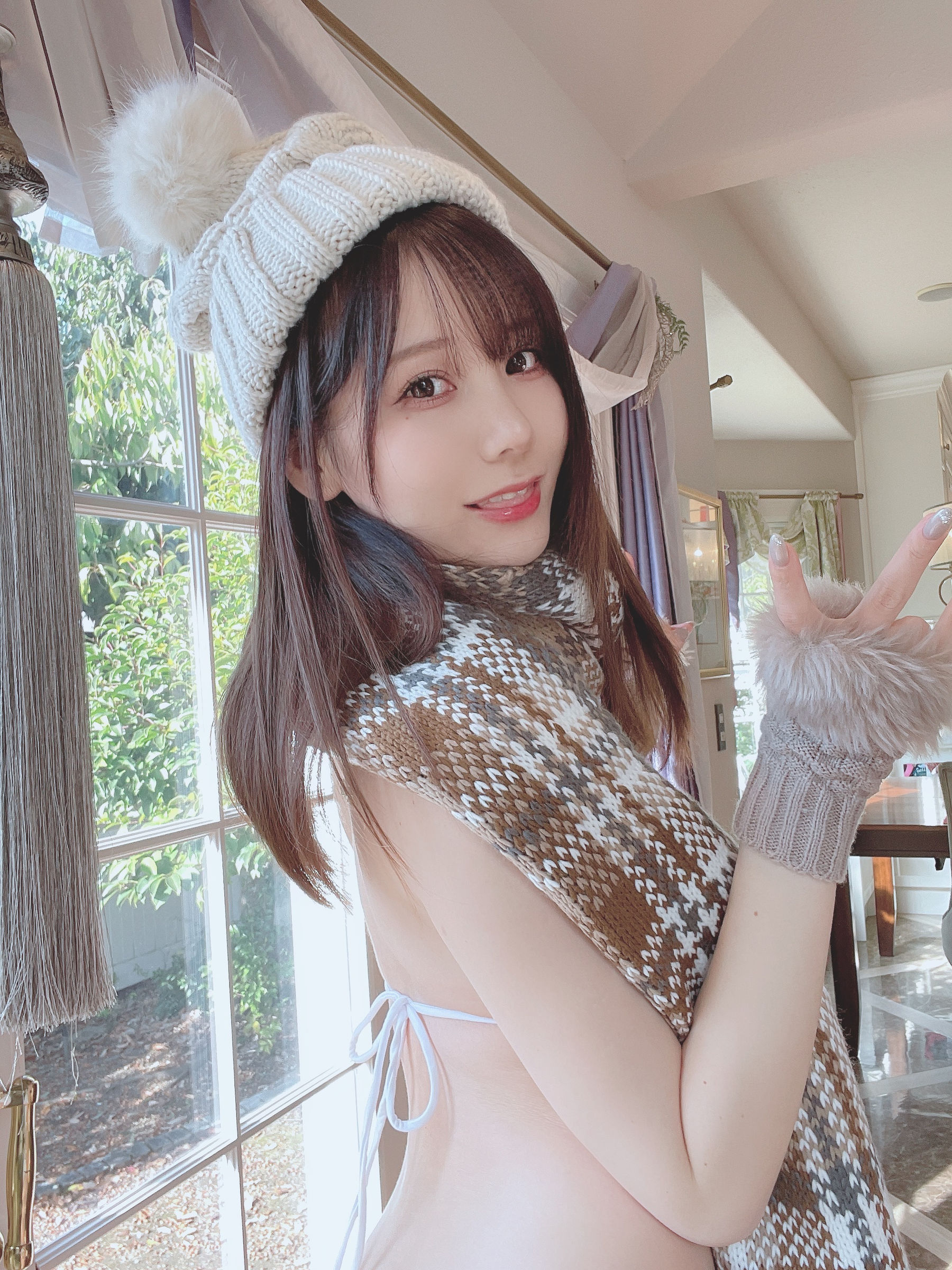 [福利COS] 日本甜美COSERけんけん[fantia] 20220114-ビキニマフラー第4张