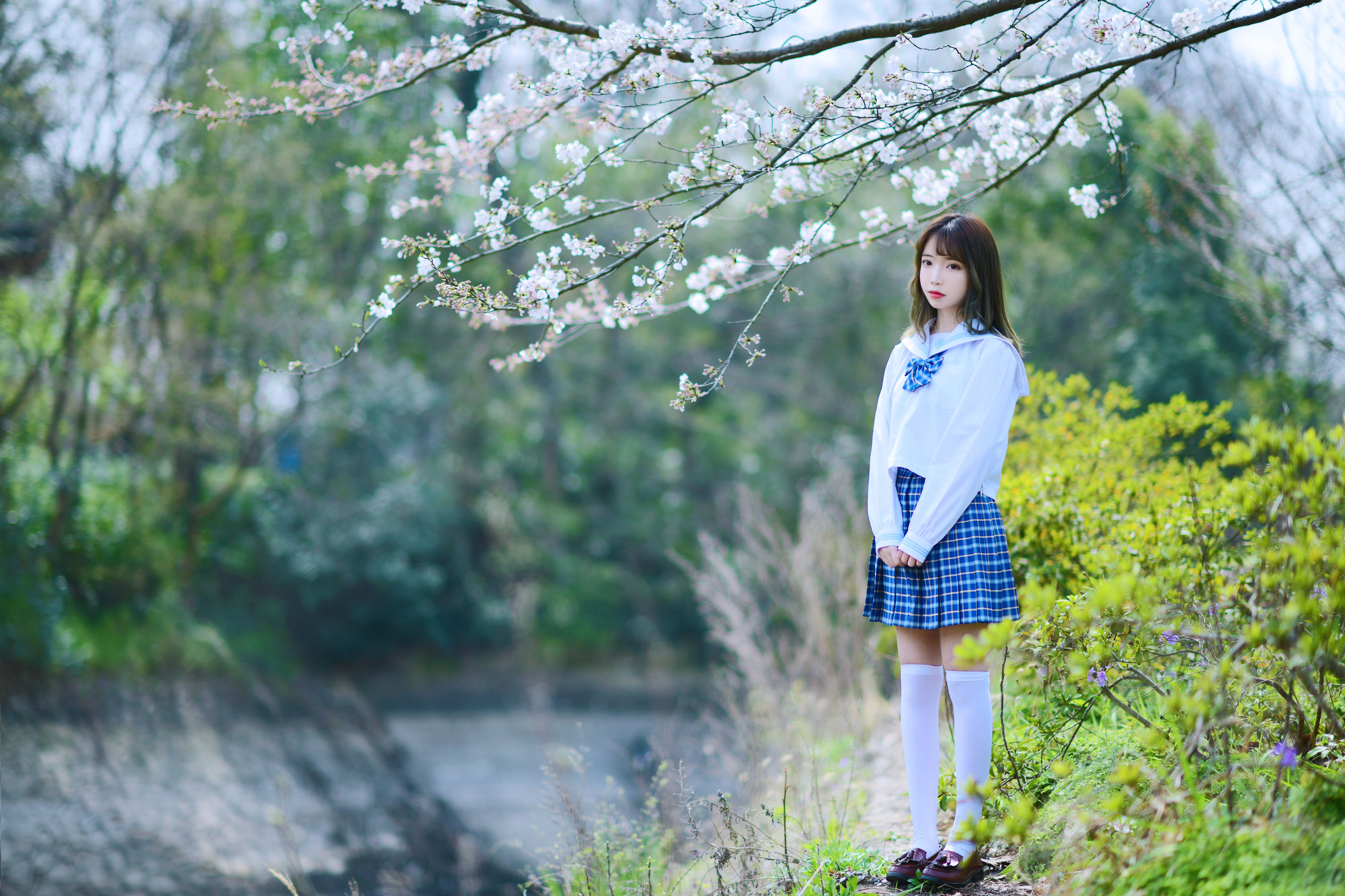 [福利COS] 可爱妹子Fushii_海堂 - 樱花树下第5张