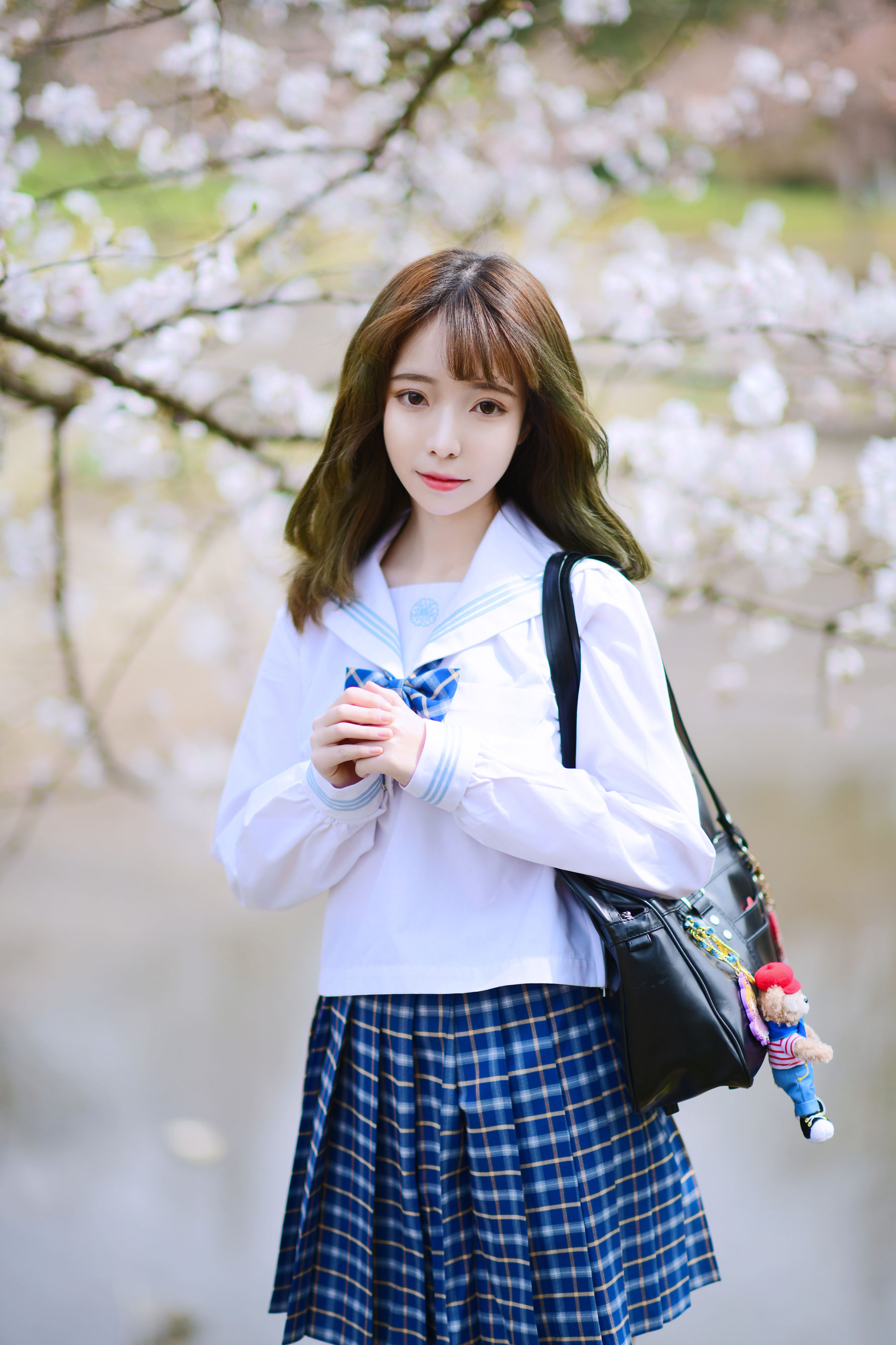 [福利COS] 可爱妹子Fushii_海堂 - 樱花树下第3张