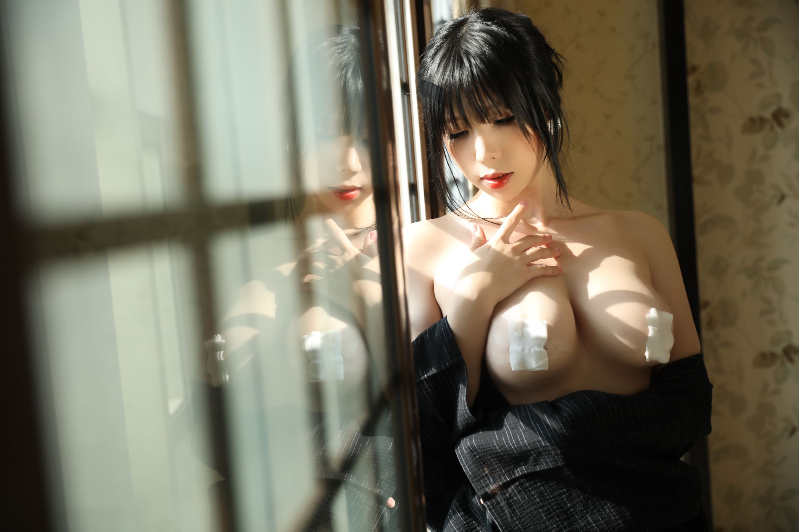 [福利COS] 二次元巨乳美女鹿野希 - 未亡人第35张