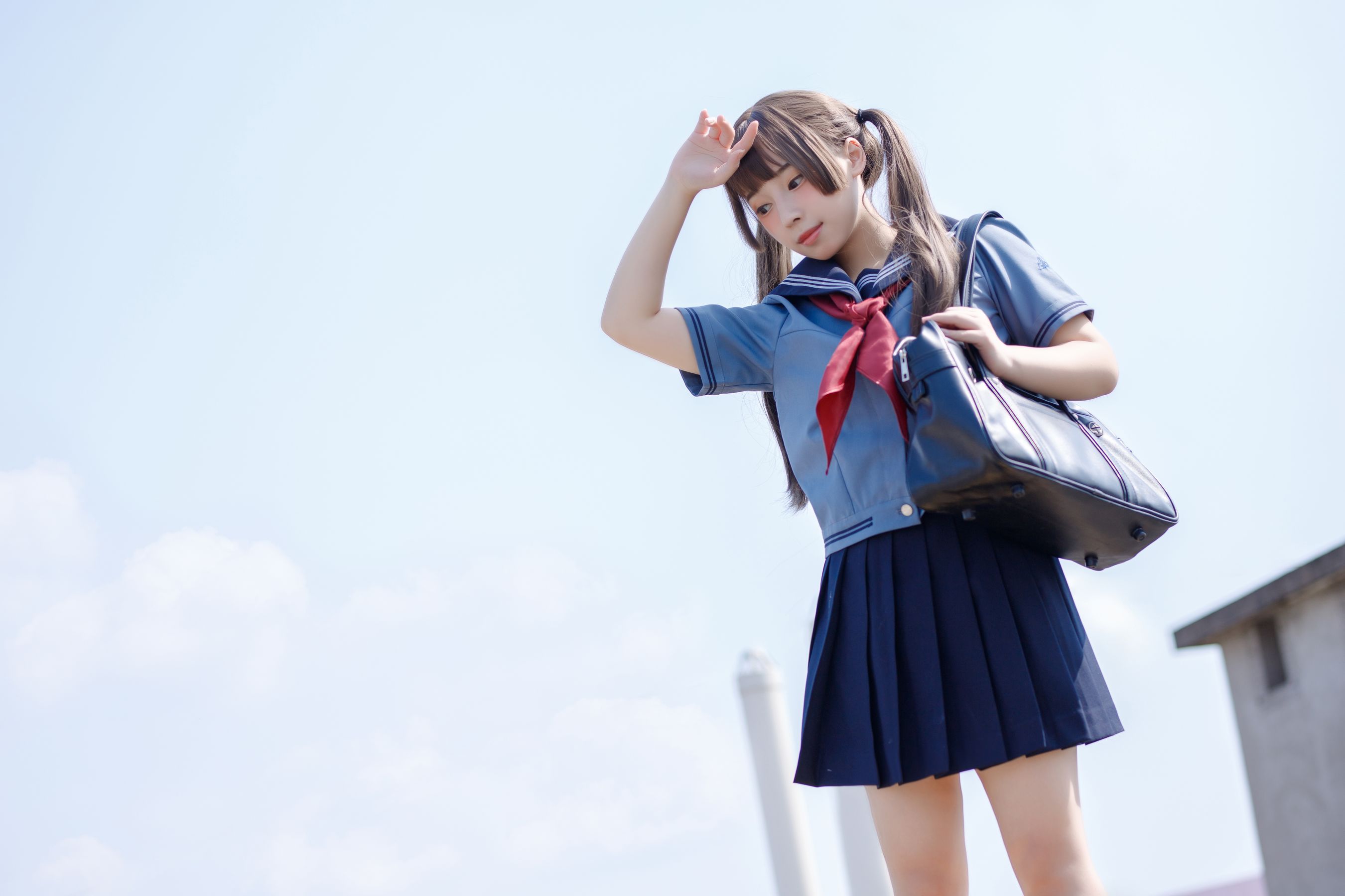 [福利COS] 胡桃猫Kurumineko - 天台的爱之告白第4张