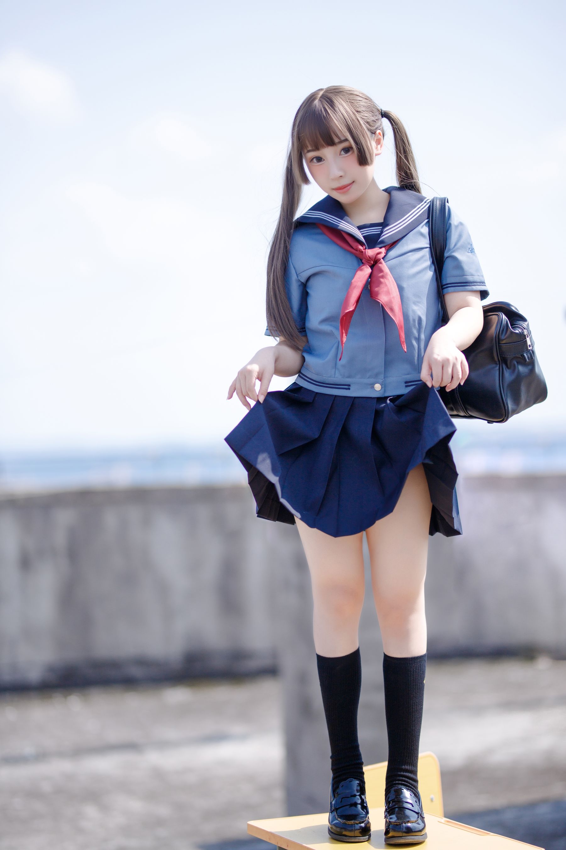 [福利COS] 胡桃猫Kurumineko - 天台的爱之告白第3张