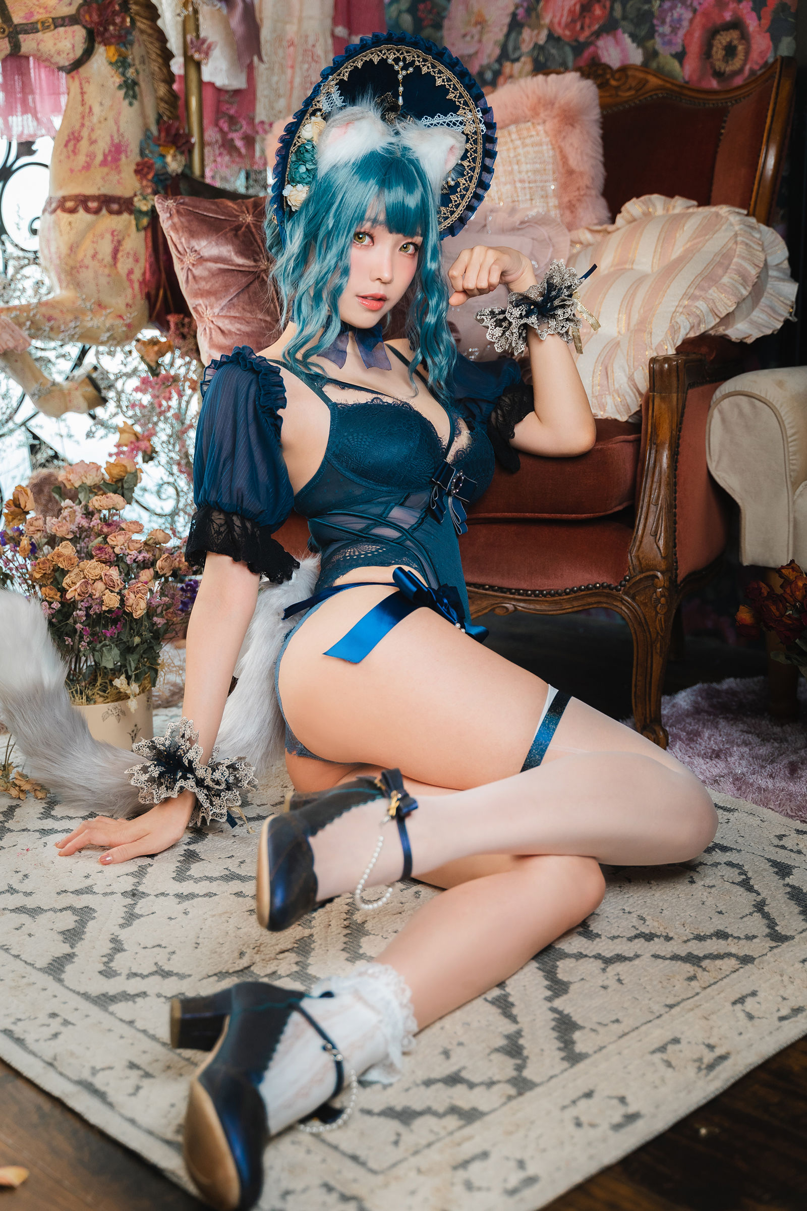 [福利COS] Ely_eee(ElyEE子) - Scottish Fold Cat Doll 摺耳貓少女人形第13张