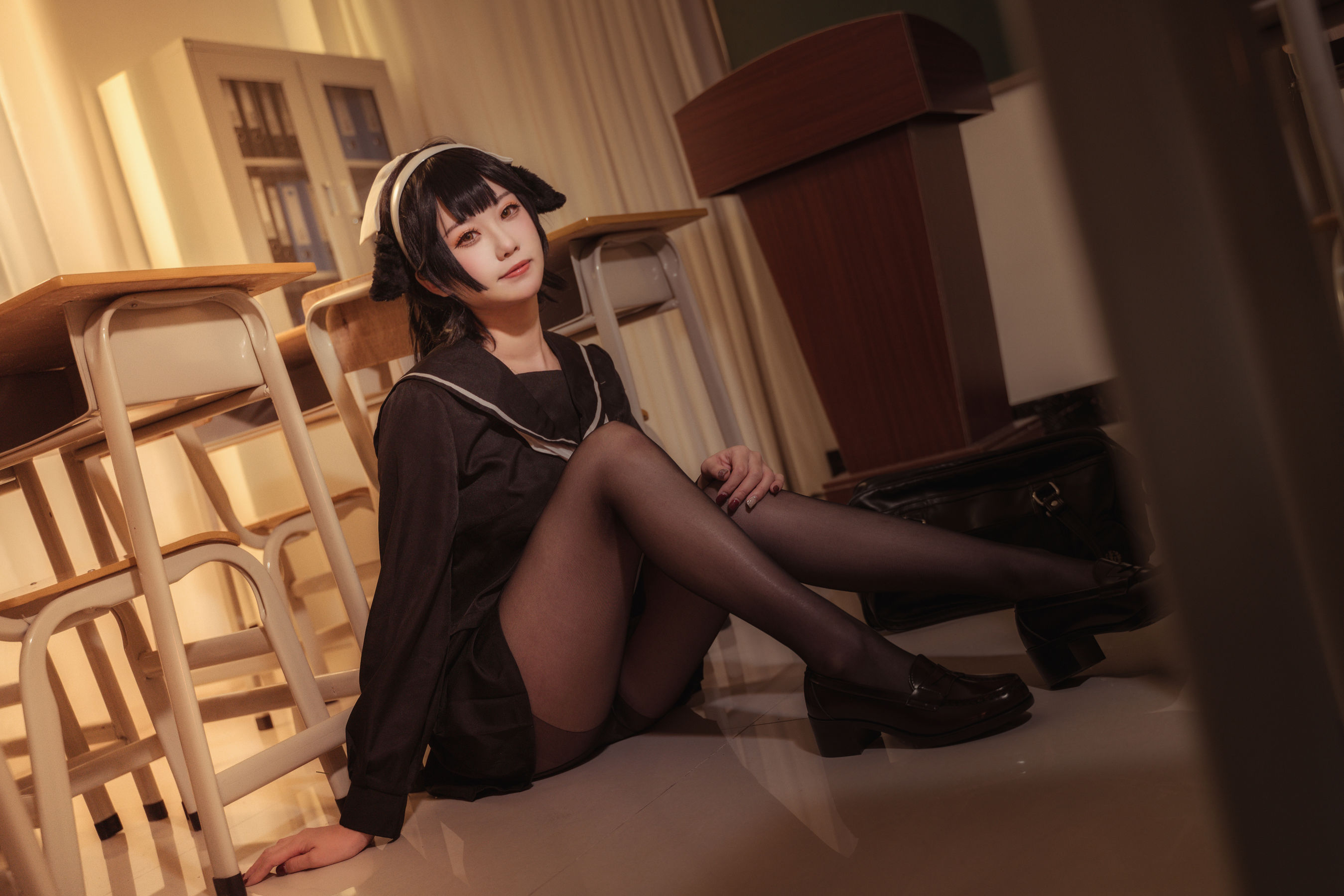 [福利COS] 贞子蜜桃 - 碧蓝航线 爱宕高雄制服第9张