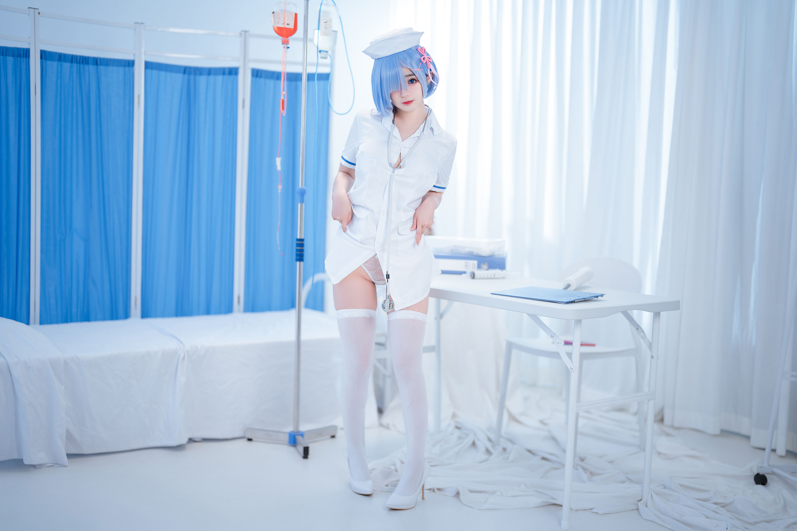 [福利COS] 桜井宁宁 - 雷姆护士第4张