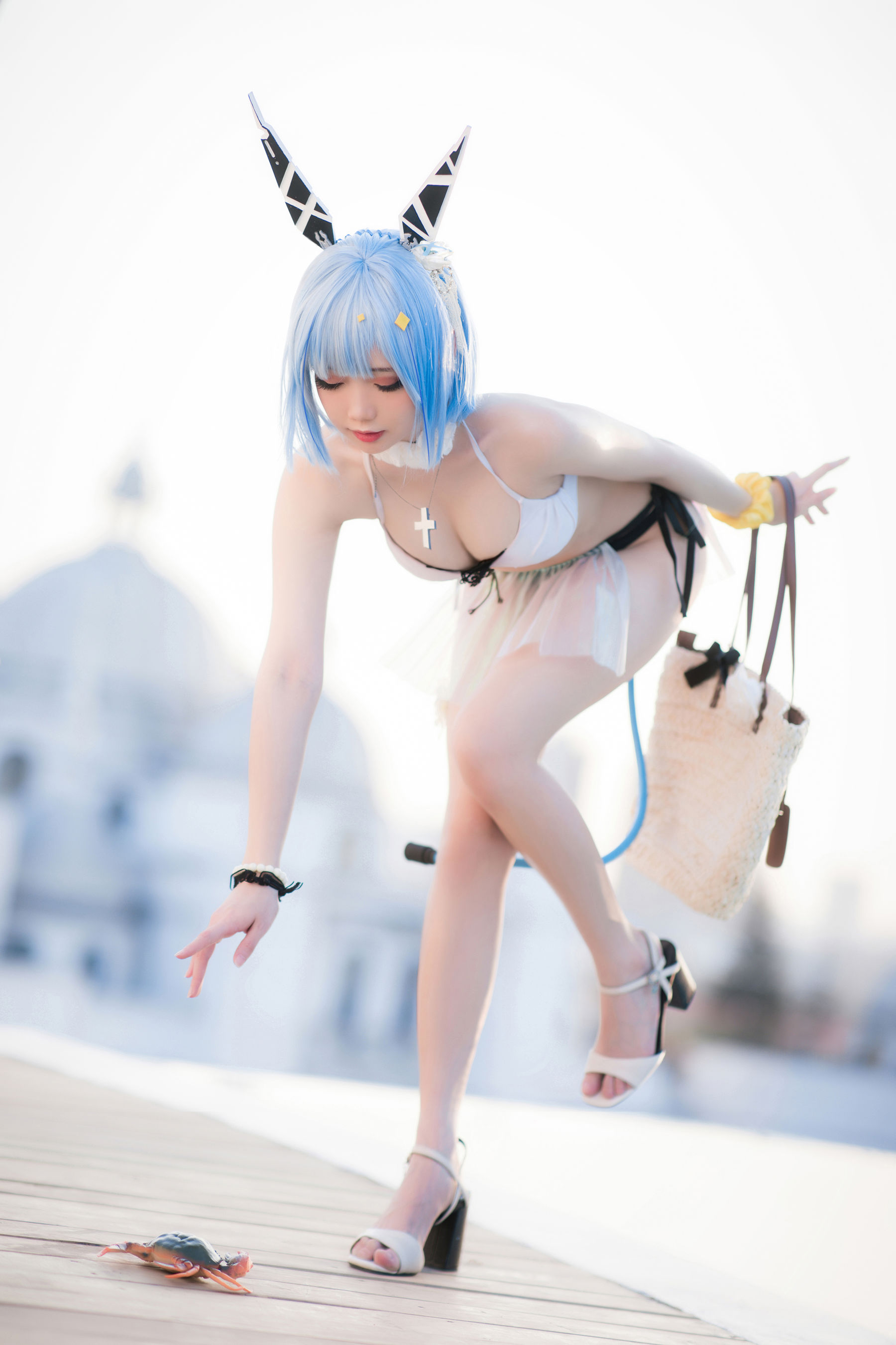 [福利COS] 焖焖碳 - 加斯科涅泳装第3张