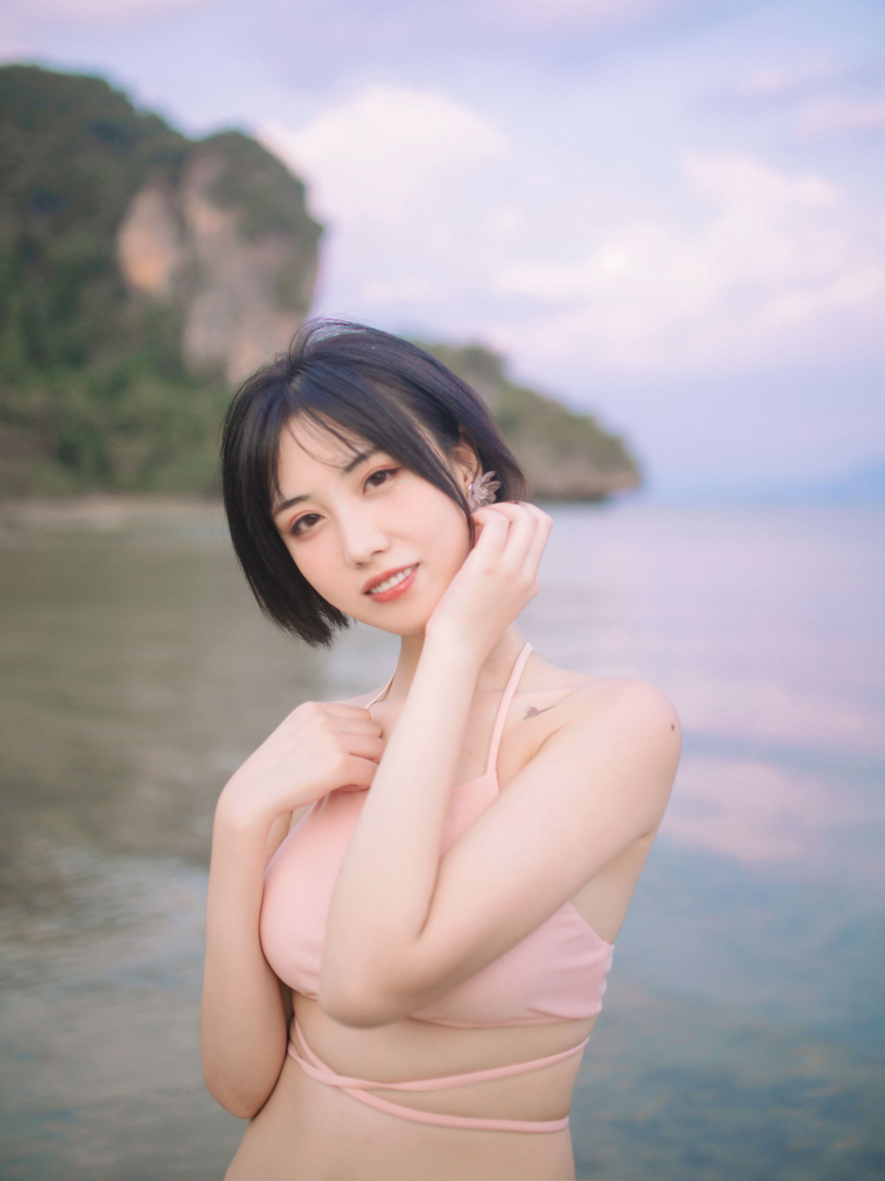 [福利COS] 次元少女念雪ww - 粉色泳衣第8张