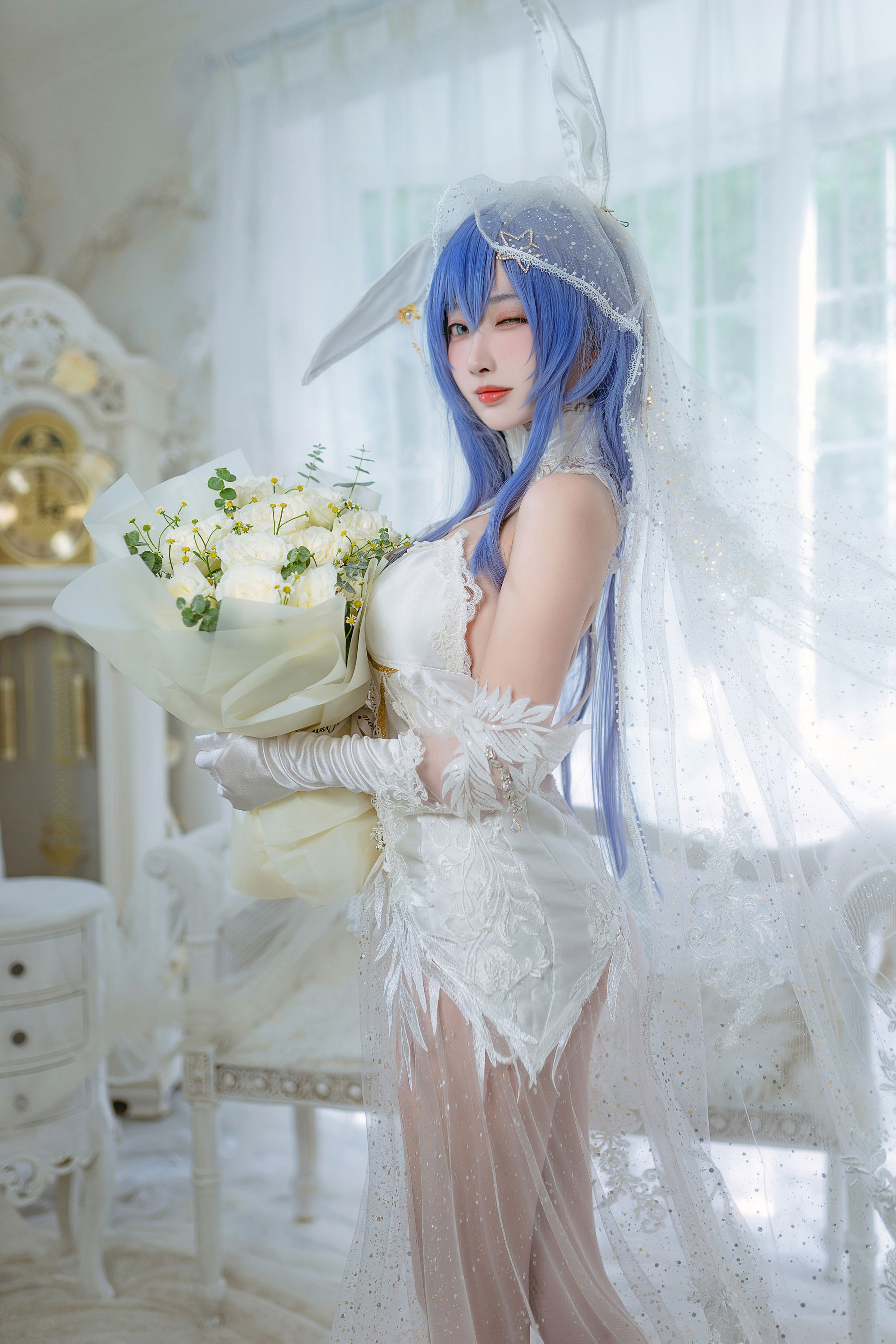 [福利COS] 宫本桜 - 花园花嫁第6张