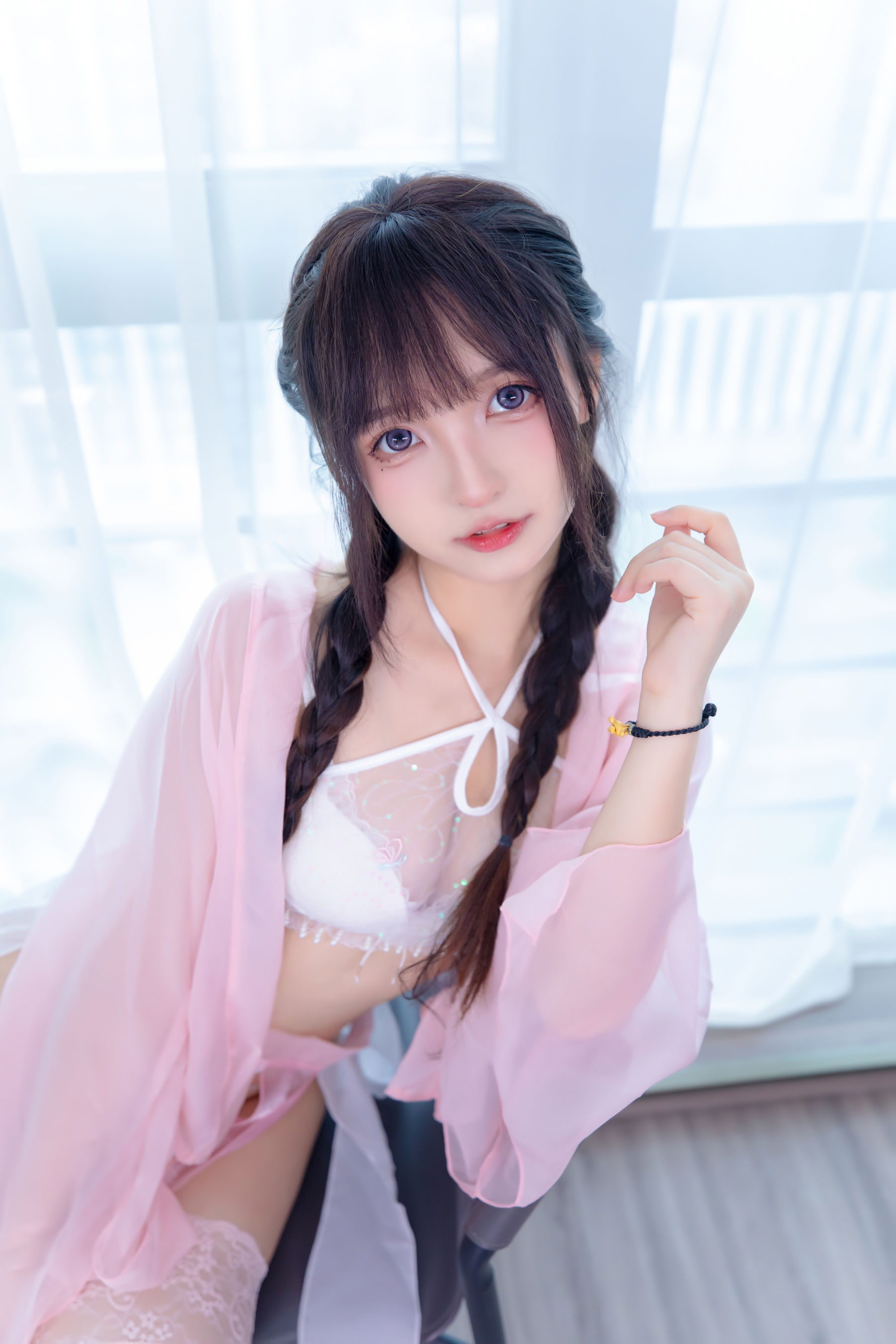 [福利COS] 萝莉神楽板真冬 之桃花潭水第5张