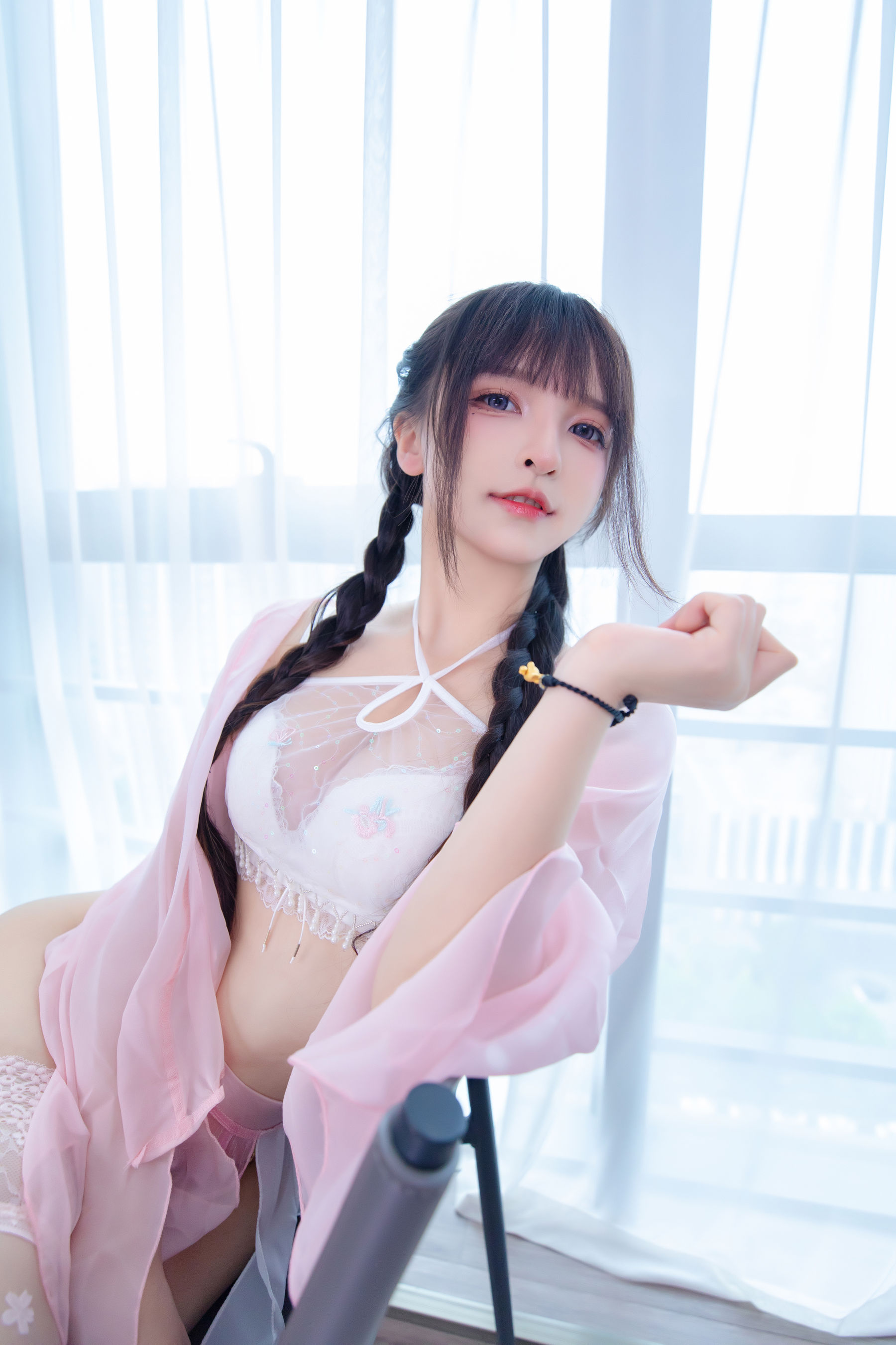 [福利COS] 萝莉神楽板真冬 之桃花潭水第6张