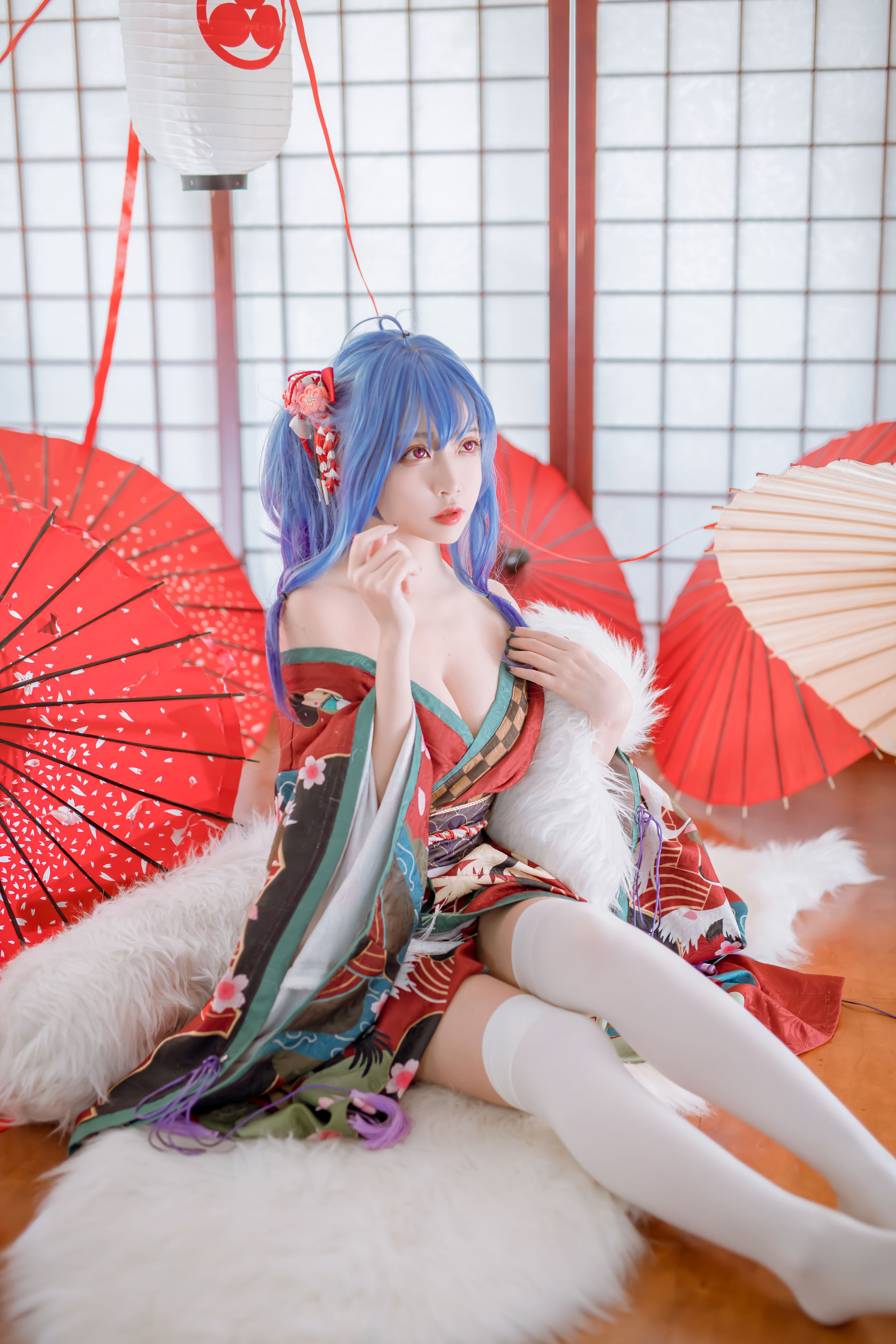 [福利COS] 人气Coser二佐Nisa - 碧蓝 圣路易斯和服第4张