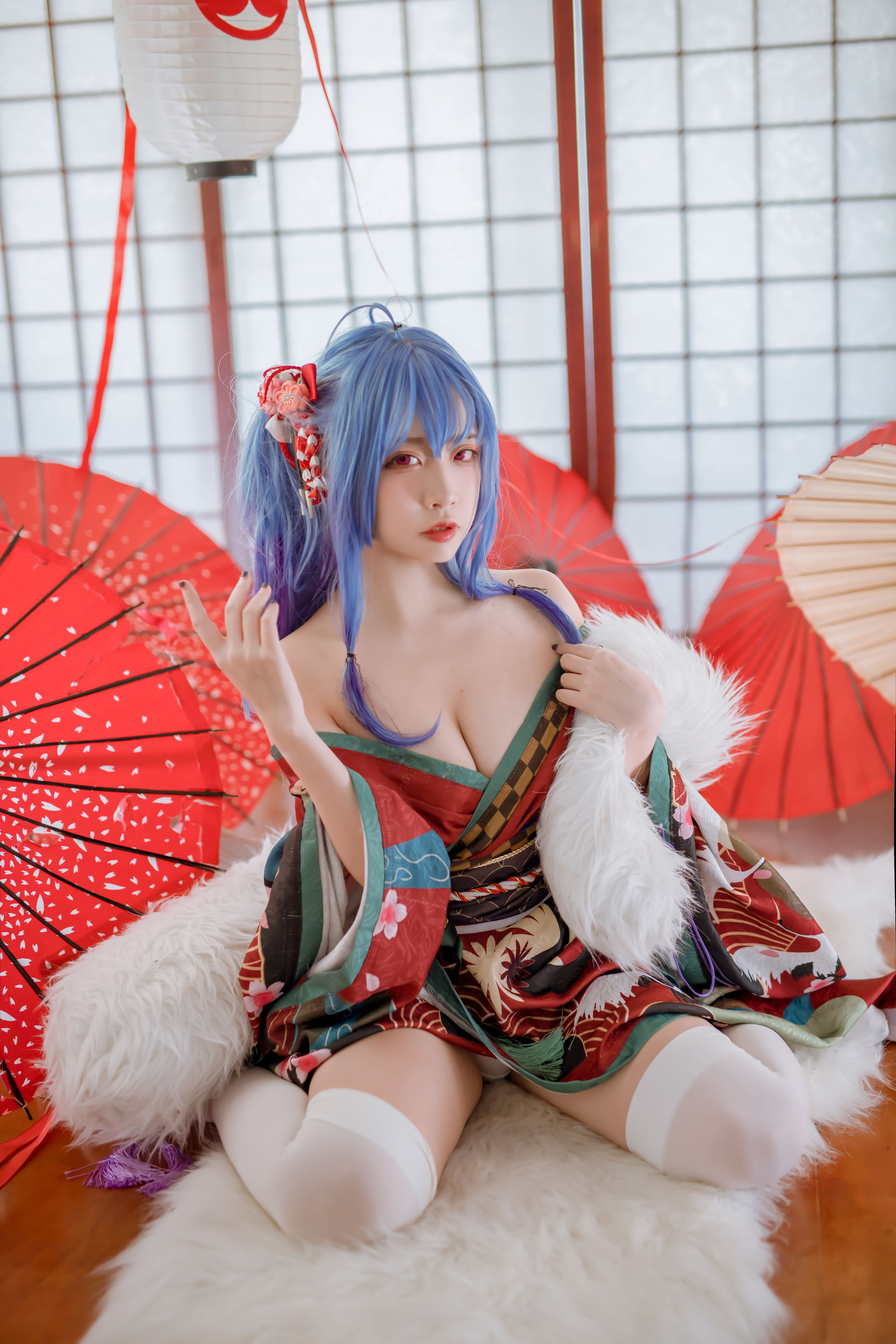 [福利COS] 人气Coser二佐Nisa - 碧蓝 圣路易斯和服第4张