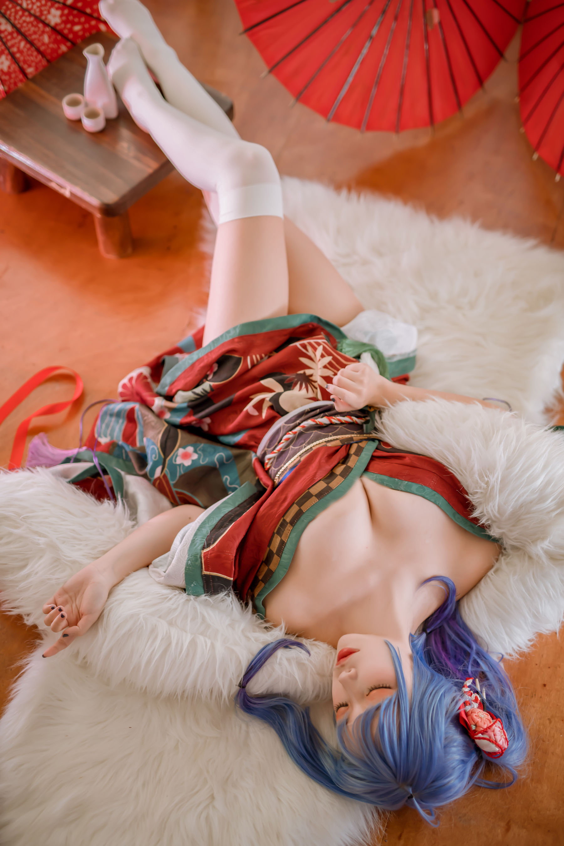 [福利COS] 人气Coser二佐Nisa - 碧蓝 圣路易斯和服第8张