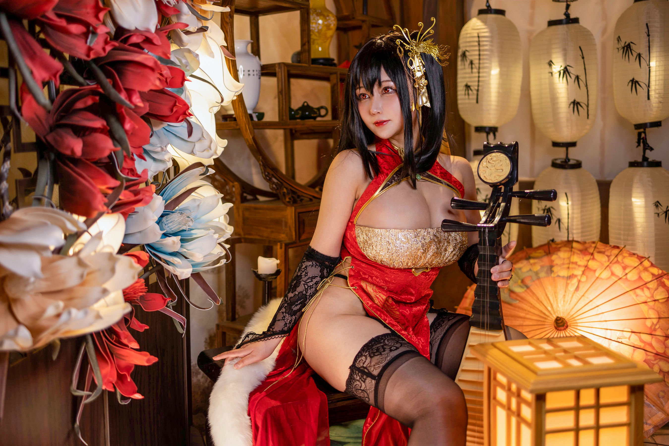 [福利COS] KANEKO_咔喵 - 大凤旗袍第5张