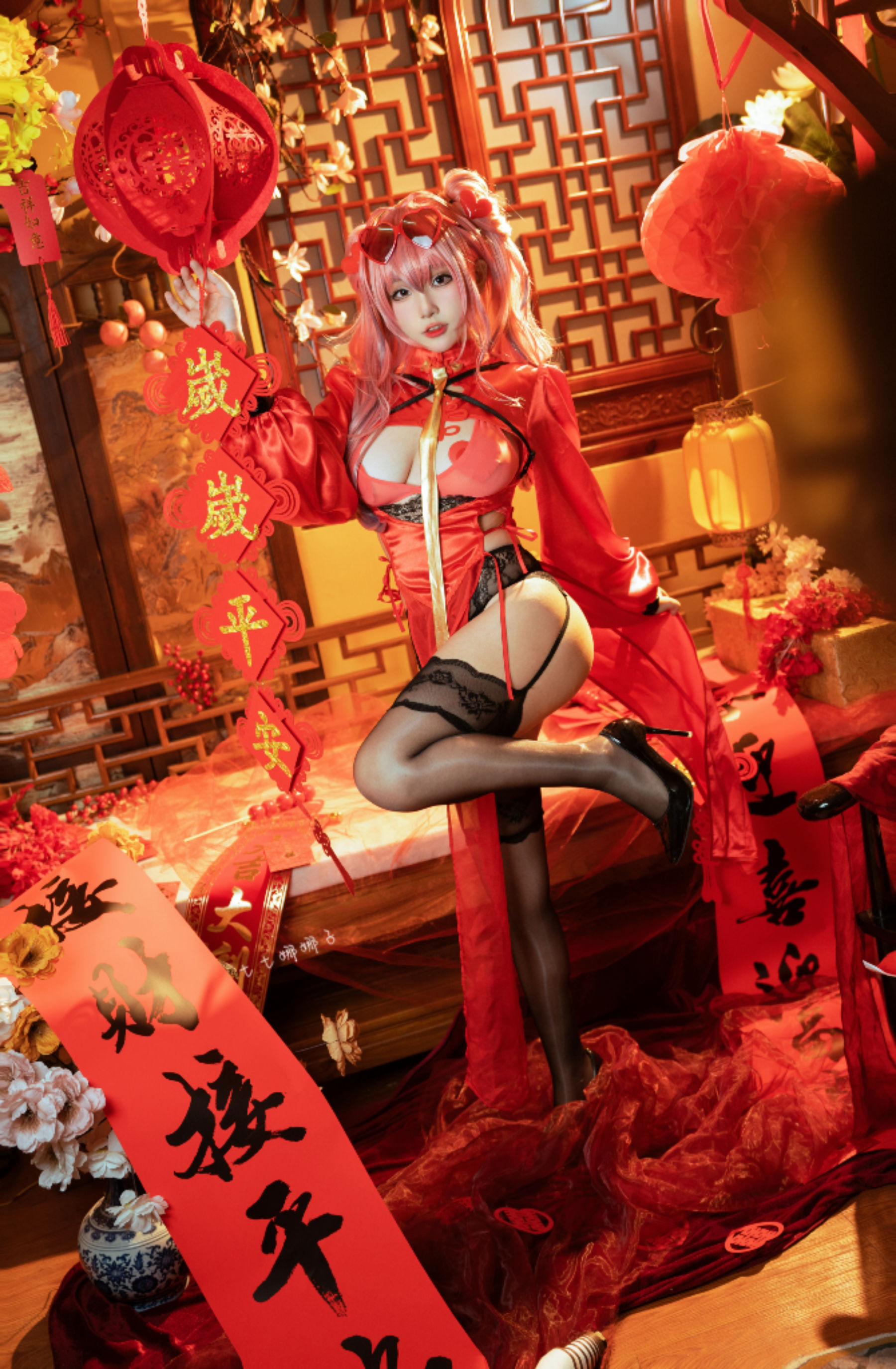 [福利COS] 七七娜娜子 - 布莱默顿新春旗袍第15张