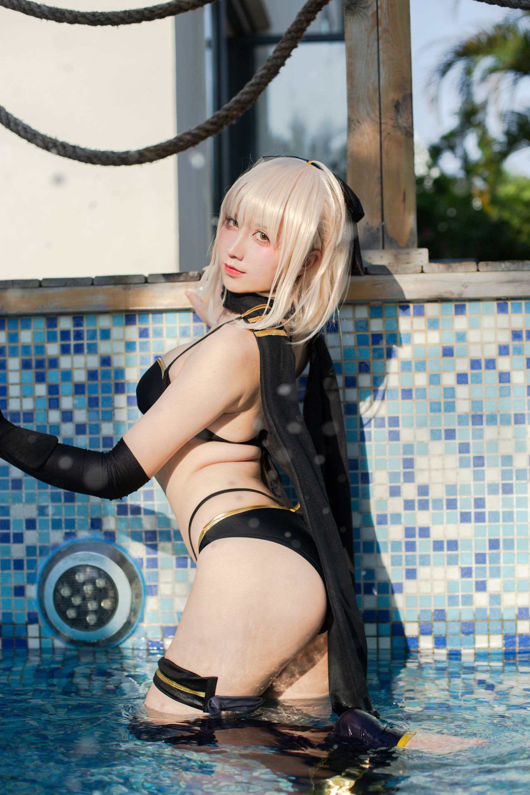 [福利COS] 动漫博主九曲Jean - 冲田泳装第7张