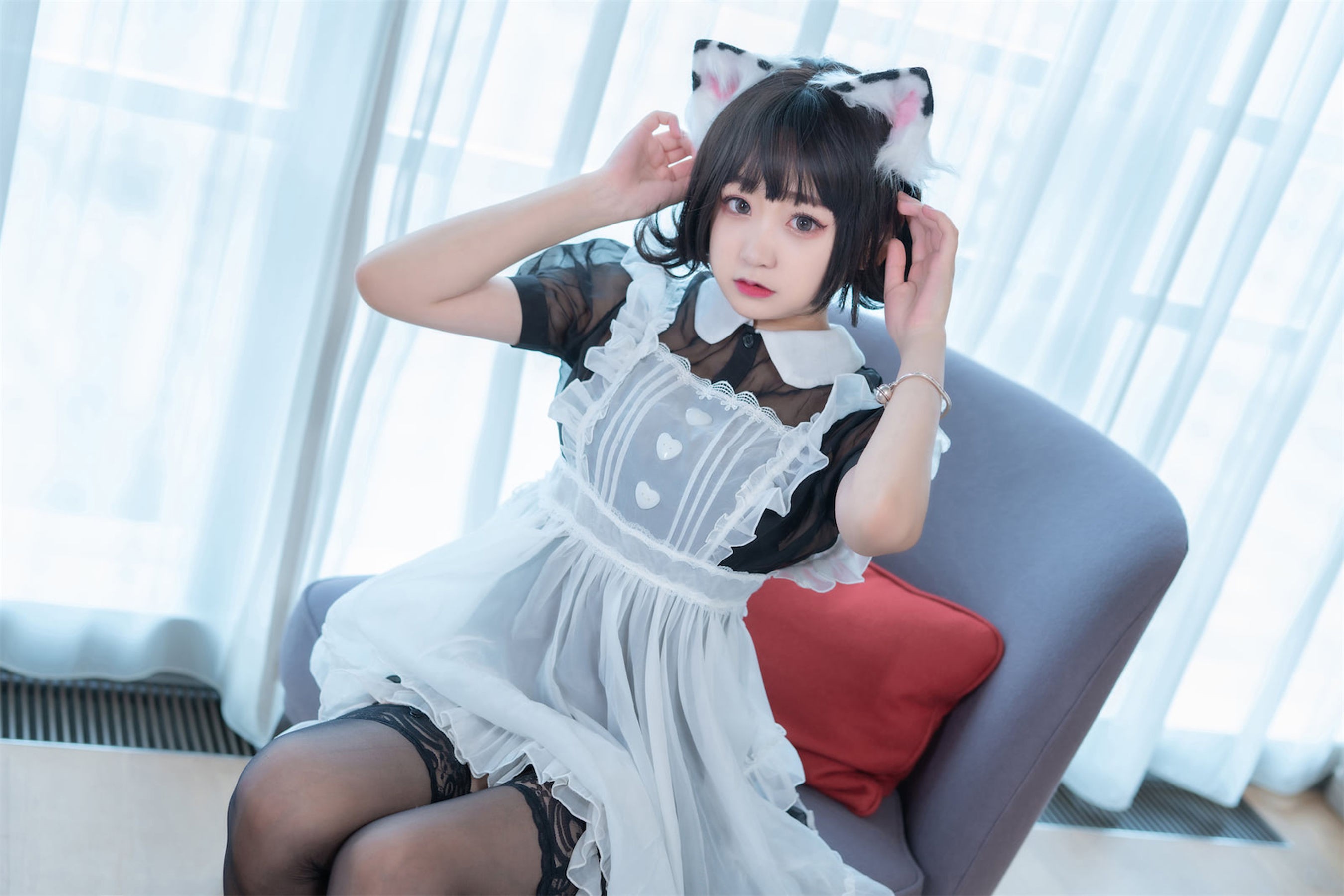 [福利COS] 动漫博主恩田直幸 - 奶牛猫女仆第4张