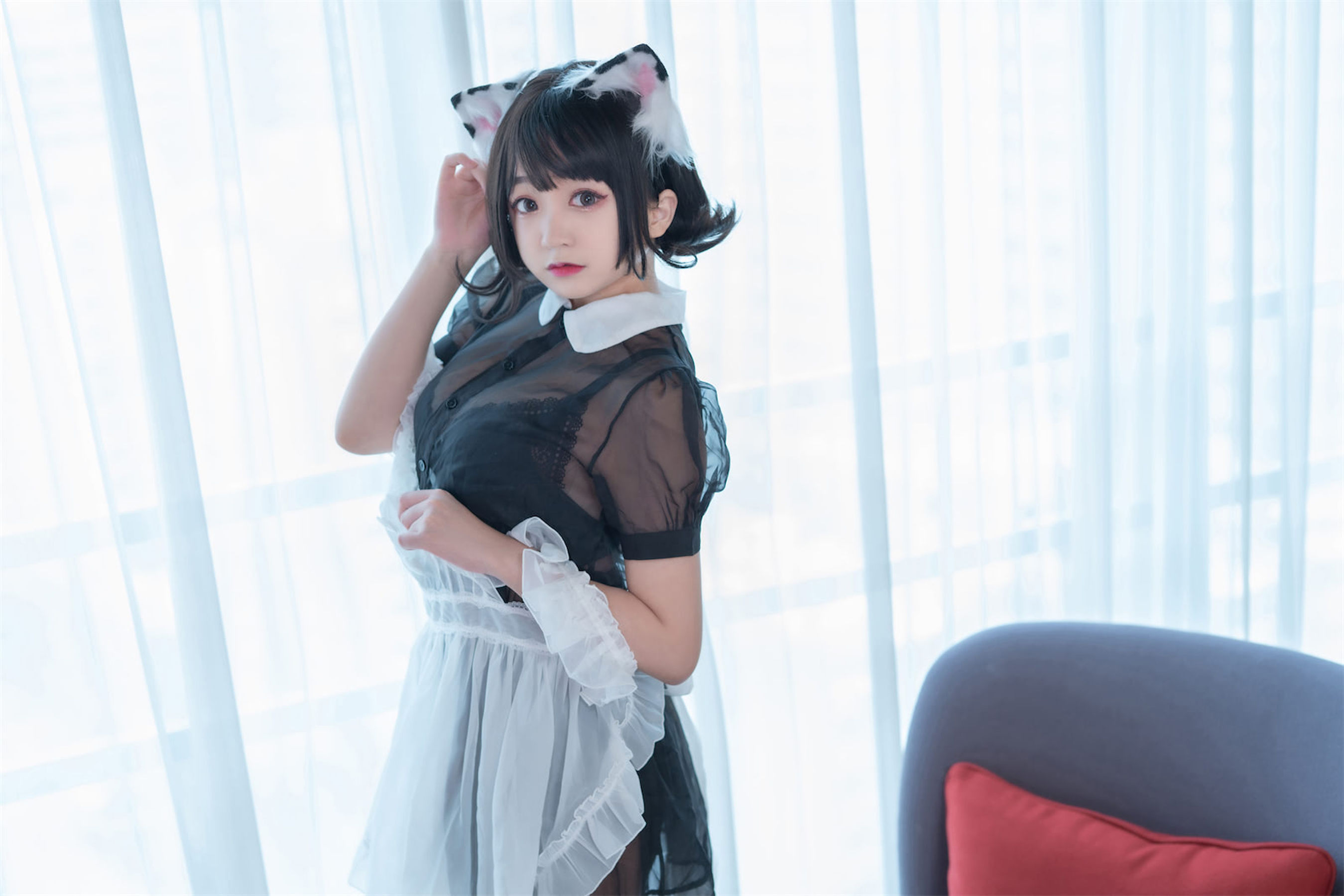 [福利COS] 动漫博主恩田直幸 - 奶牛猫女仆第16张