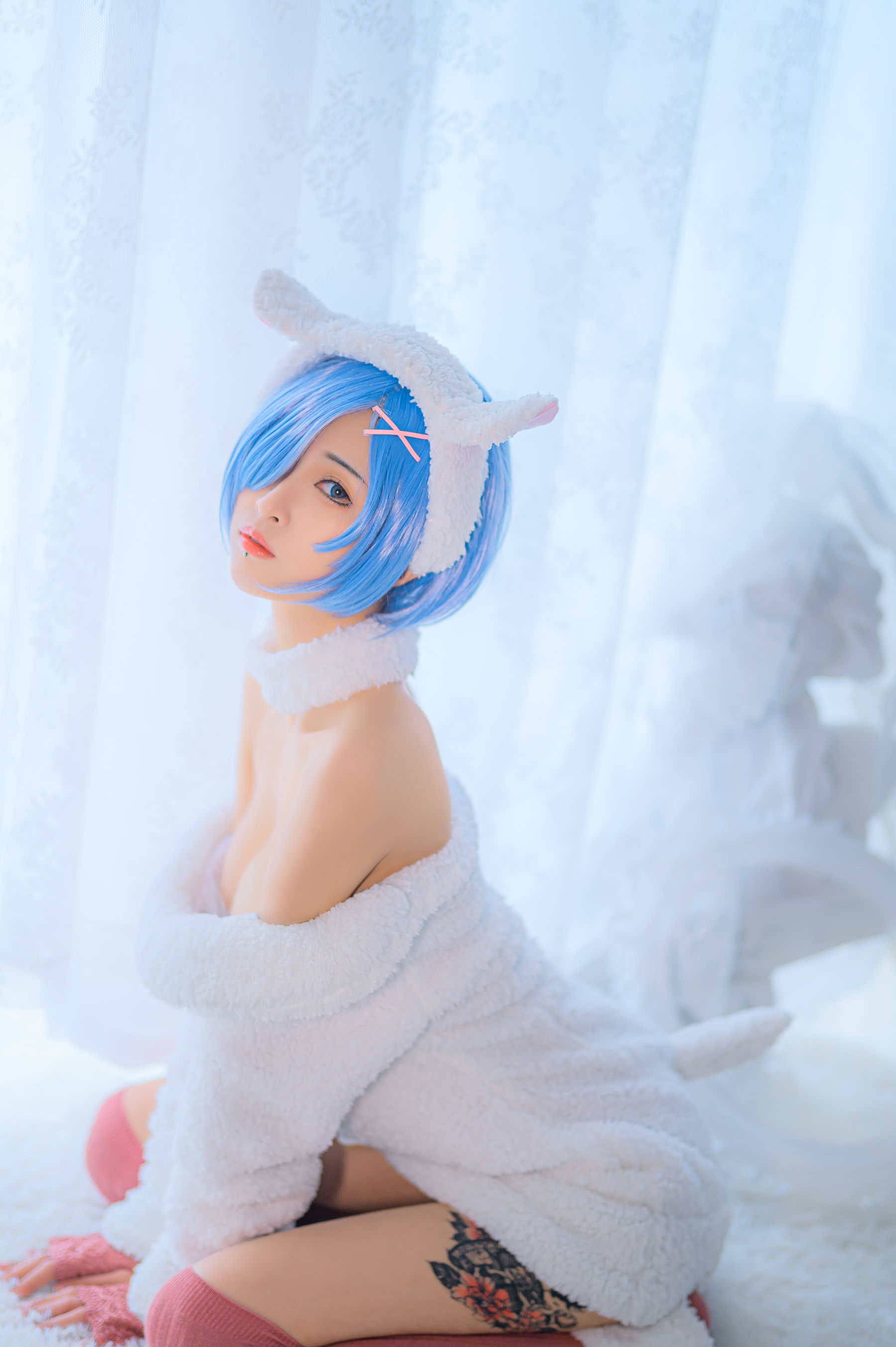 [福利COS] 妹抖青写真 - 蕾姆绵羊第4张