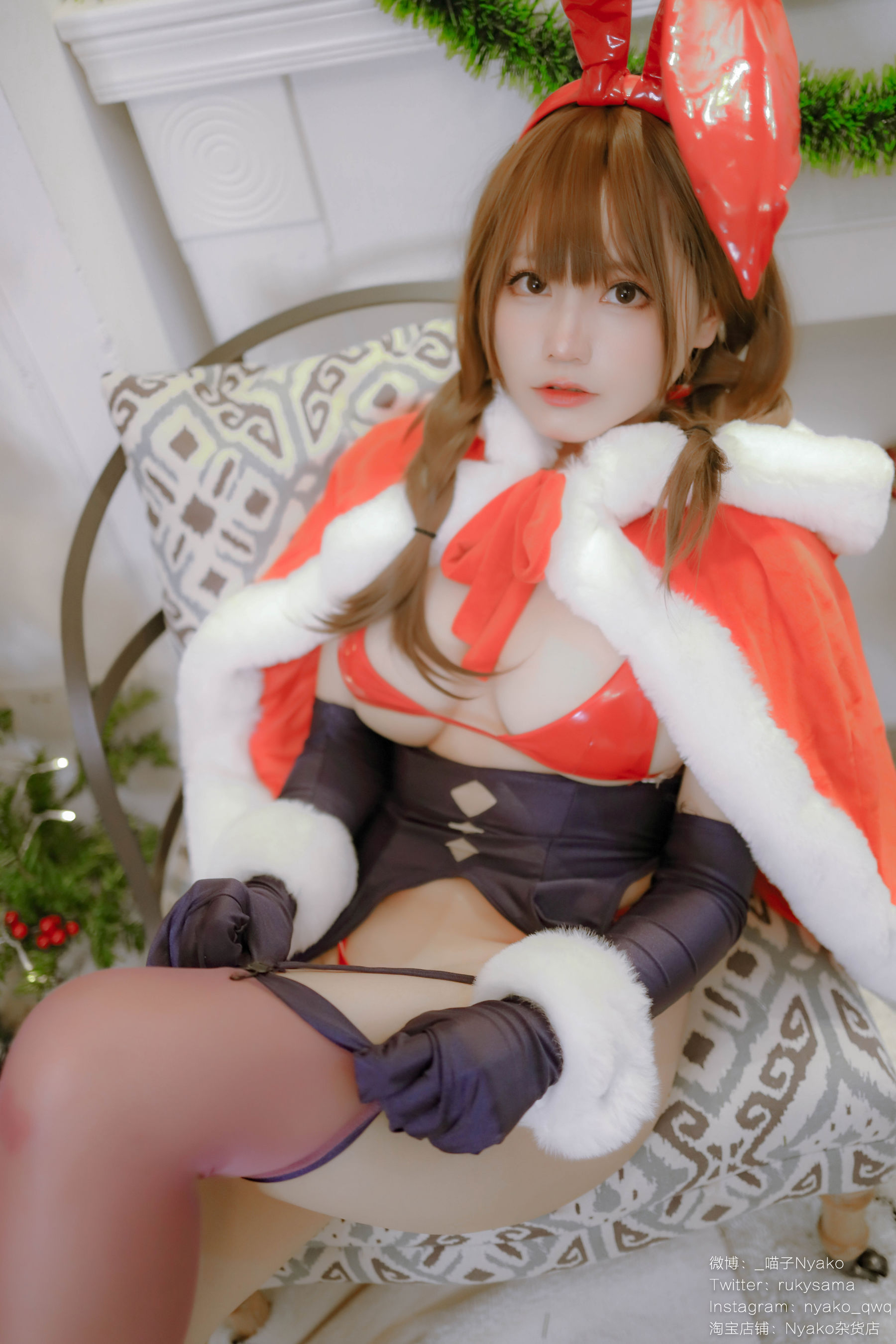 [福利COS] 萌妹子Nyako喵子 - Christmas Bunny第44张