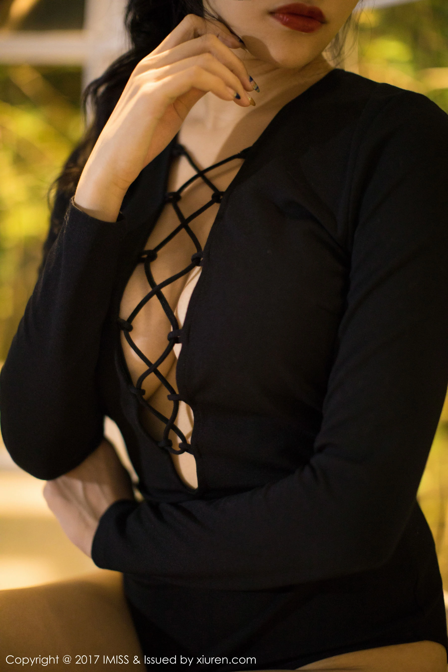 小狐狸Sica《黑色私房性感美腿》 爱蜜社IMiss VOL.194第11张