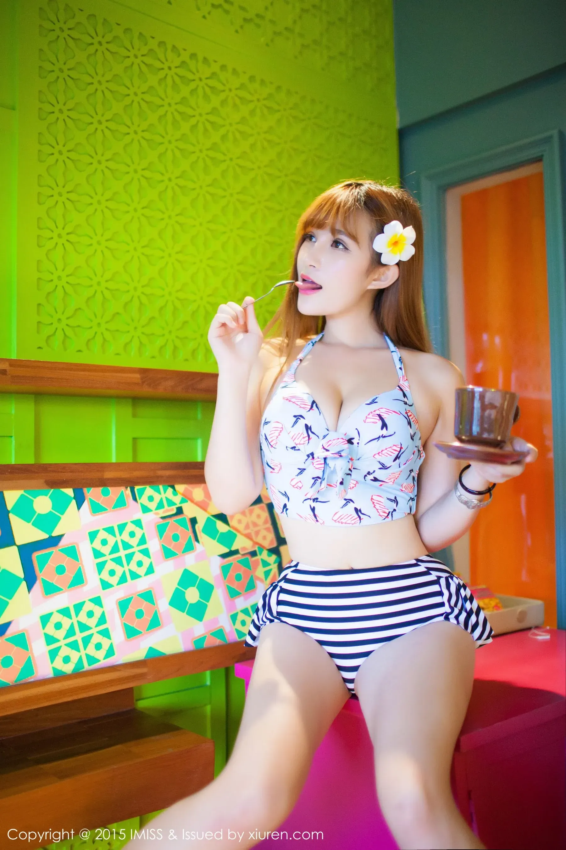 LalaBaby啦啦《普吉岛旅拍》清新泳装小诱惑 爱蜜社IMiss Vol.051第16张