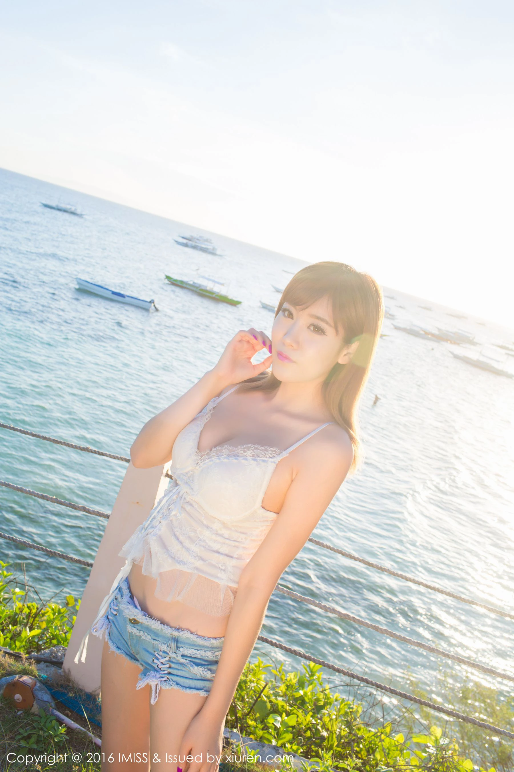 程小烦不烦《性感比基尼+蕾丝马甲内衣》 爱蜜社IMiss Vol.059第12张